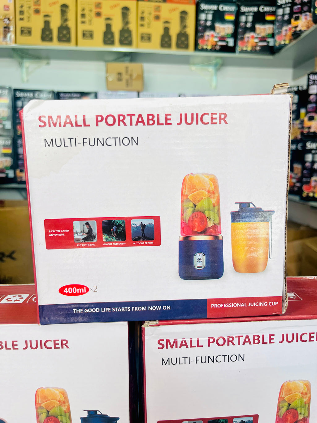 Mini Portable Juicer Blender | Rechargeable Personal Blender with 2 × 400ml Cups