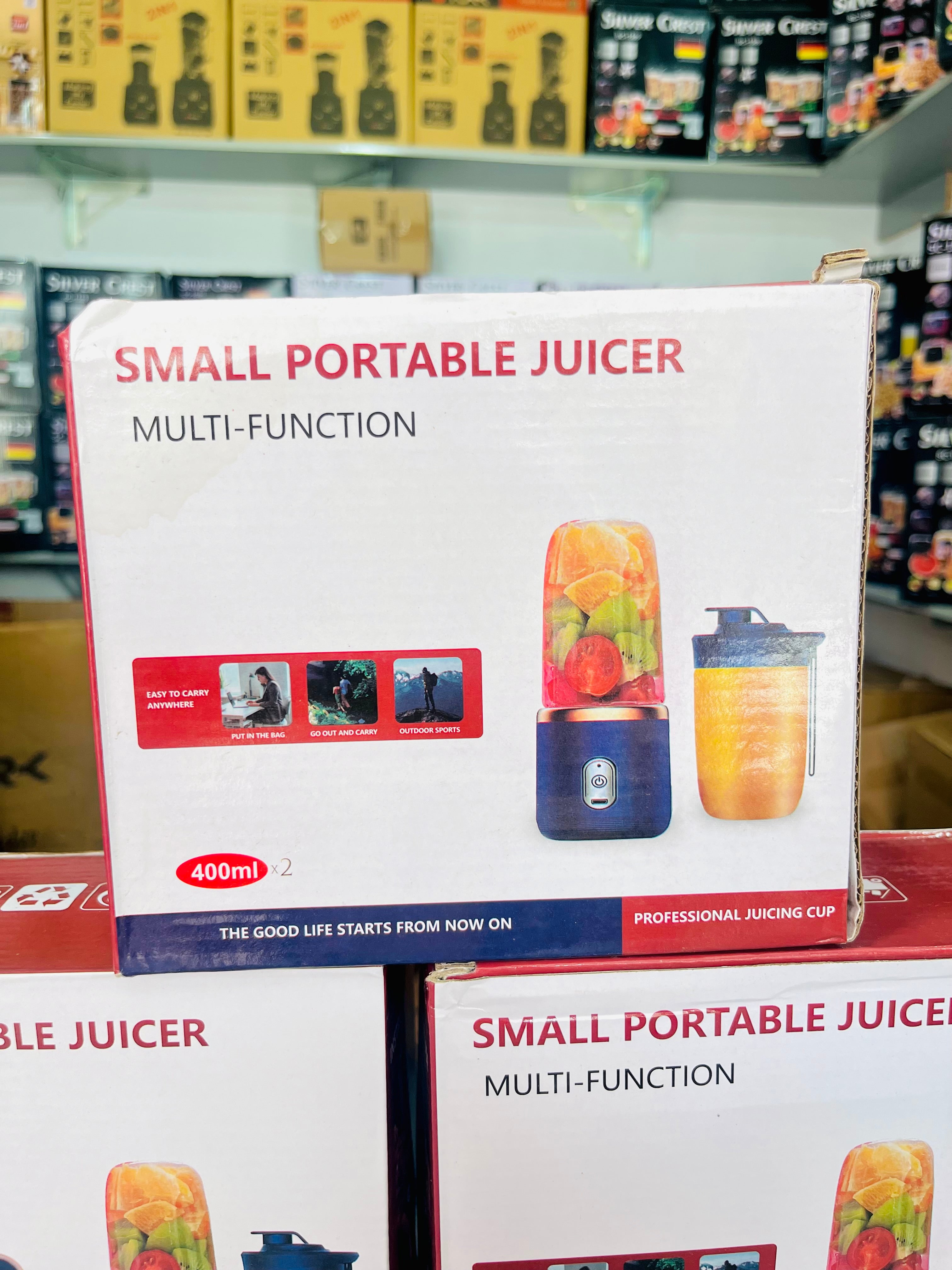 Mini Portable Juicer Blender | Rechargeable Personal Blender with 2 × 400ml Cups