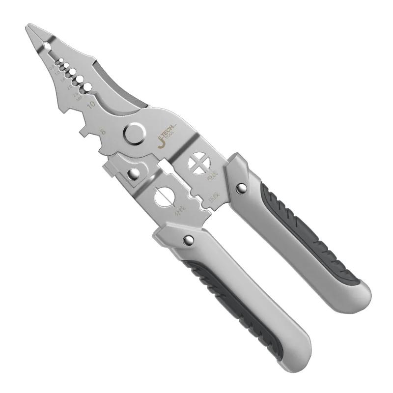 16 in 1 Electrician Pliers Multifunctional Needle Nose Pliers for Wire Stripping Cable Cutters Terminal Crimping Hand Tools