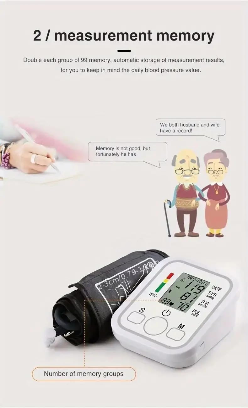 Blood Pressure Monitors,Blood Pressure Machine - CE Certified Approved UKBlood Pressure Monitor | BP Apparatus With USB Power Supply | BP Monitor without Audio Voice Support | Digital Blood Pressure Monitor or Measurable Tool