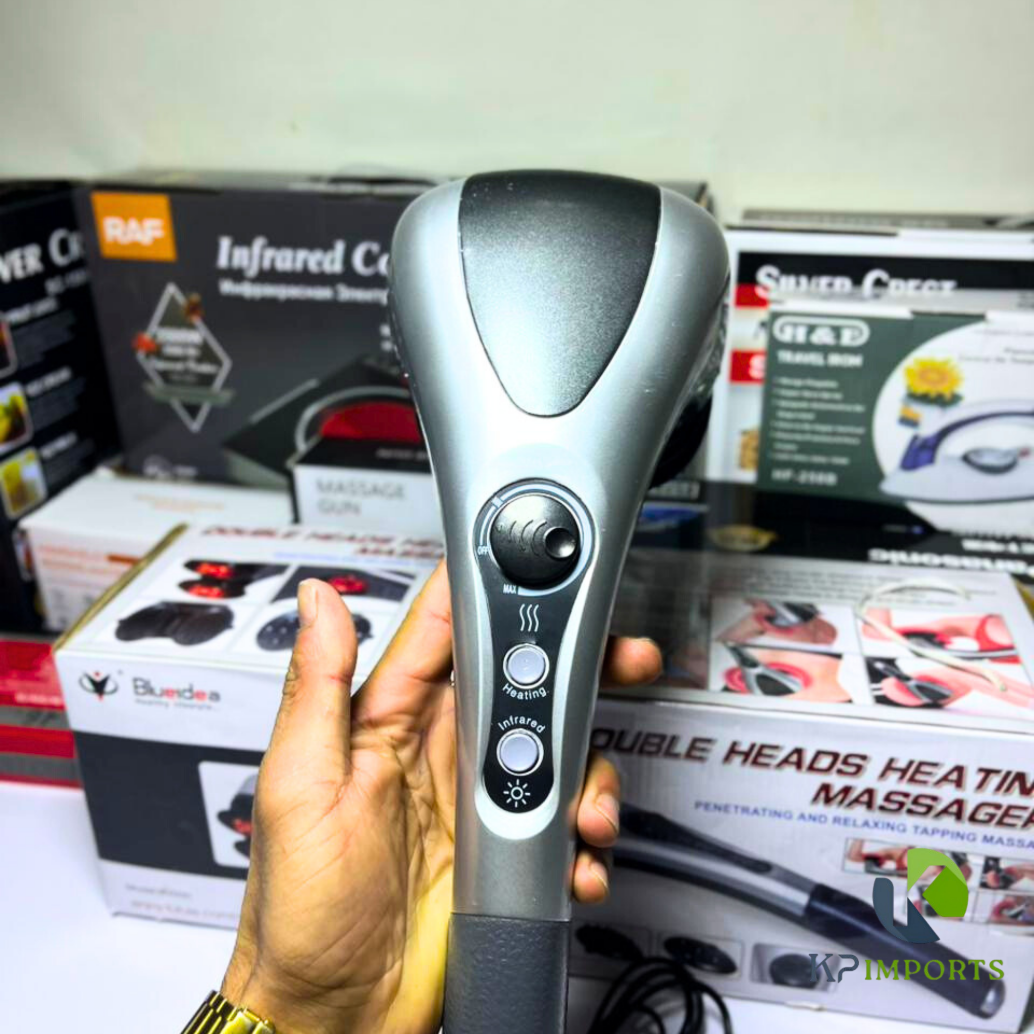 Double Head Heating Massager