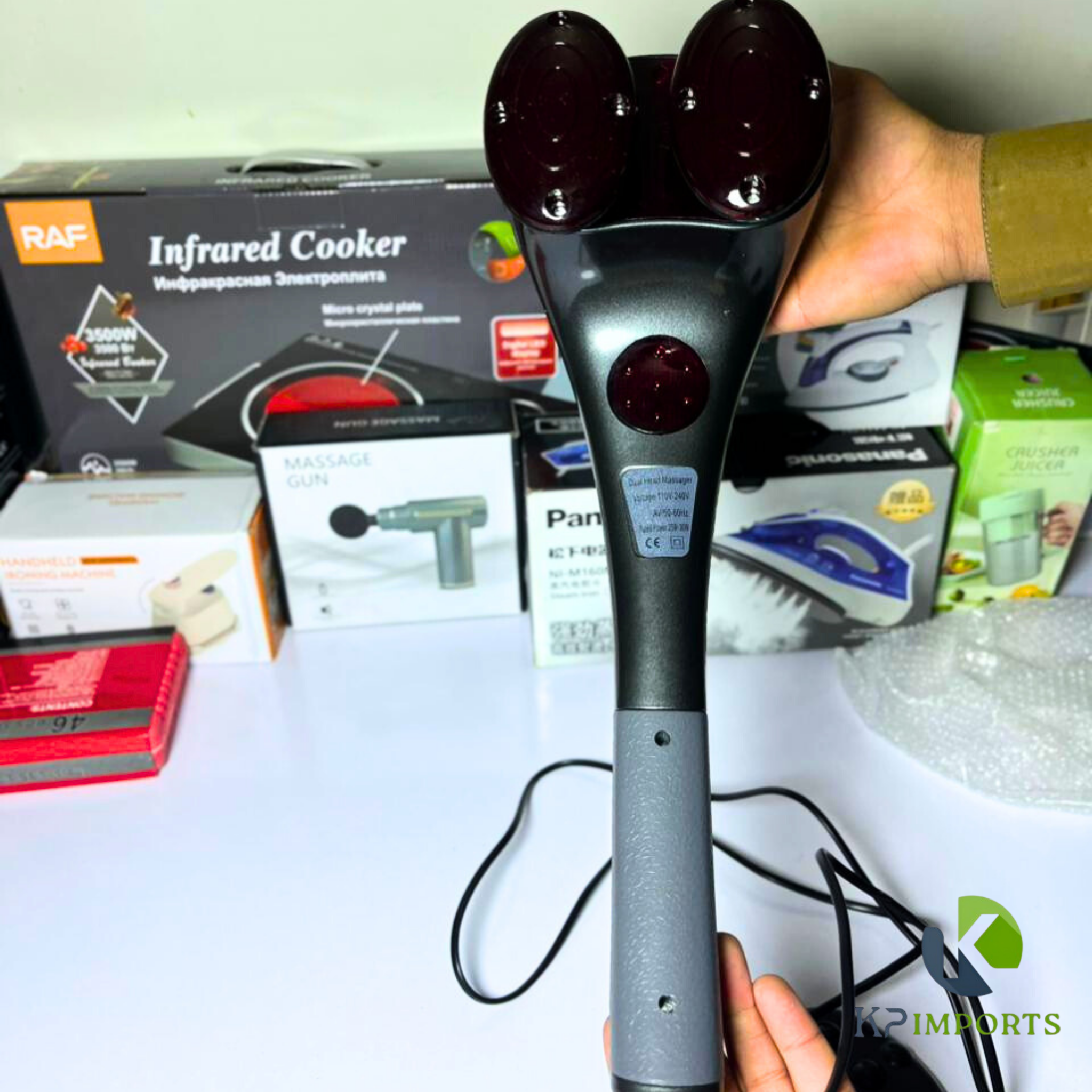 Double Head Heating Massager