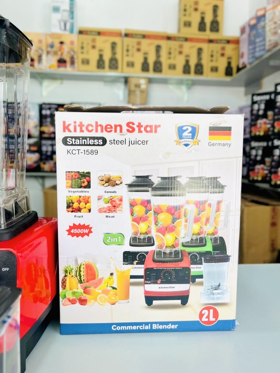 Kitchen Star 2-in-1 Blender & Juicer | Multi-Function Kitchen Blender | Powerful Food & Drink Processor