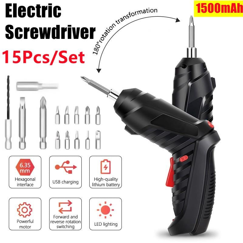47 pcs Cordless Electric Screwdriver Drill 3.6V Rechargeable