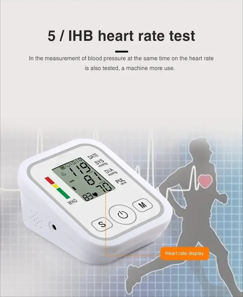 Blood Pressure Monitors,Blood Pressure Machine - CE Certified Approved UKBlood Pressure Monitor | BP Apparatus With USB Power Supply | BP Monitor without Audio Voice Support | Digital Blood Pressure Monitor or Measurable Tool
