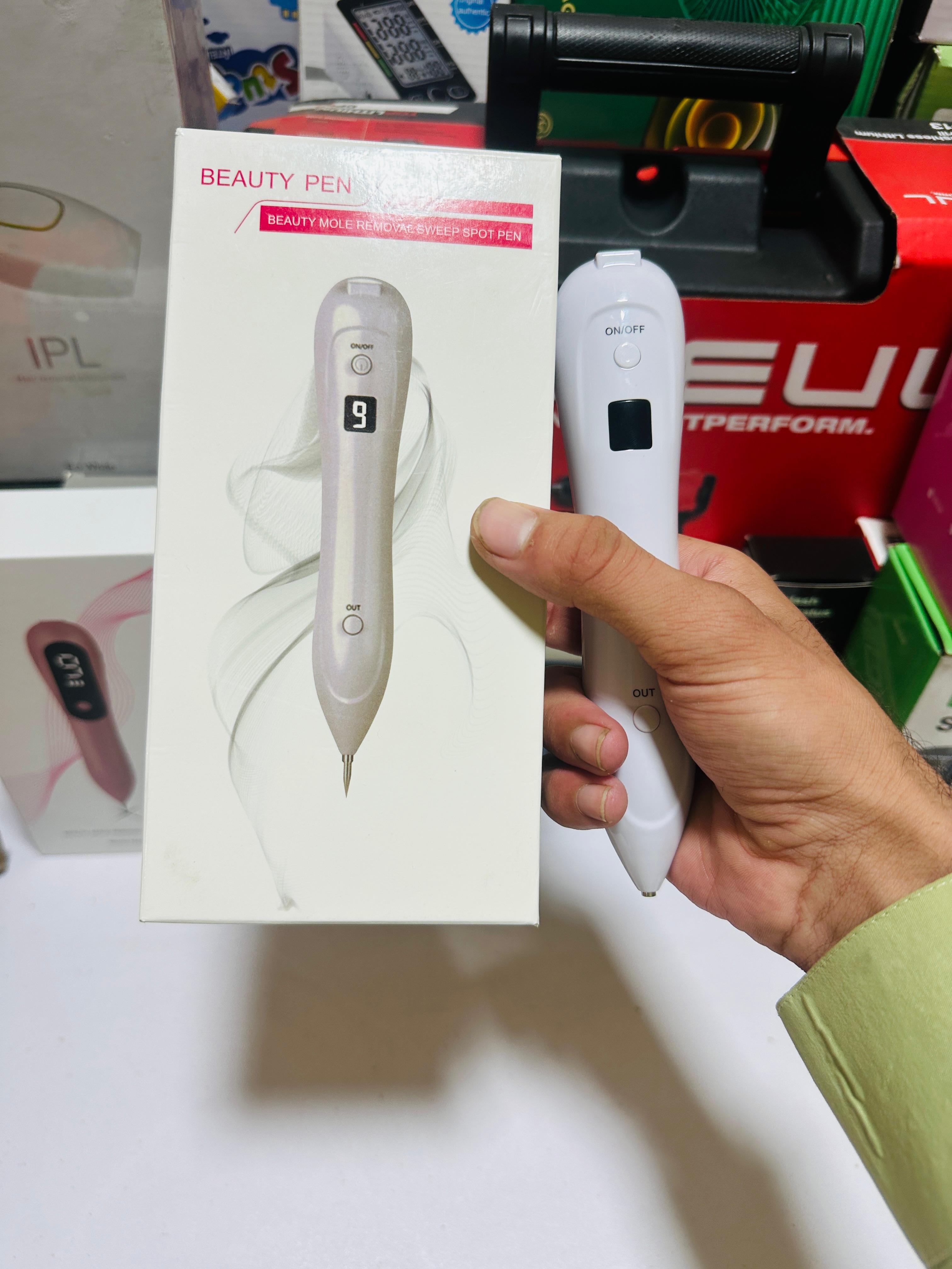 Mole Remover Pen Laser Skin Tag Remover Spots Tattoo Freckle Removal Machine Removing Dark Spot 9 Adjustable Modes