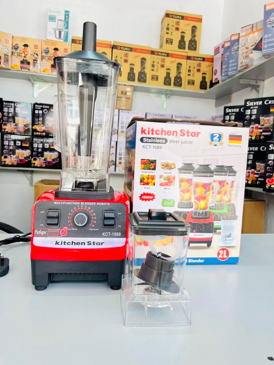Kitchen Star 2-in-1 Blender & Juicer | Multi-Function Kitchen Blender | Powerful Food & Drink Processor