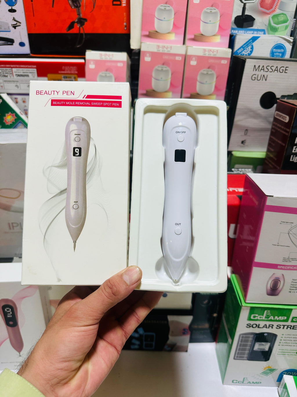Mole Remover Pen Laser Skin Tag Remover Spots Tattoo Freckle Removal Machine Removing Dark Spot 9 Adjustable Modes