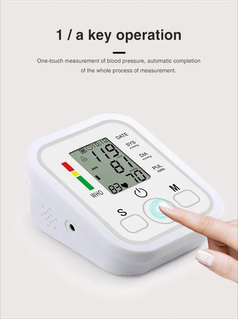 Blood Pressure Monitors,Blood Pressure Machine - CE Certified Approved UKBlood Pressure Monitor | BP Apparatus With USB Power Supply | BP Monitor without Audio Voice Support | Digital Blood Pressure Monitor or Measurable Tool