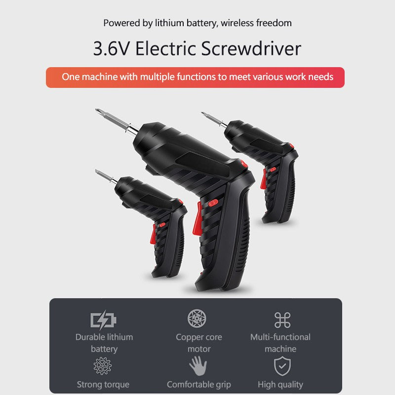 47 pcs Cordless Electric Screwdriver Drill 3.6V Rechargeable