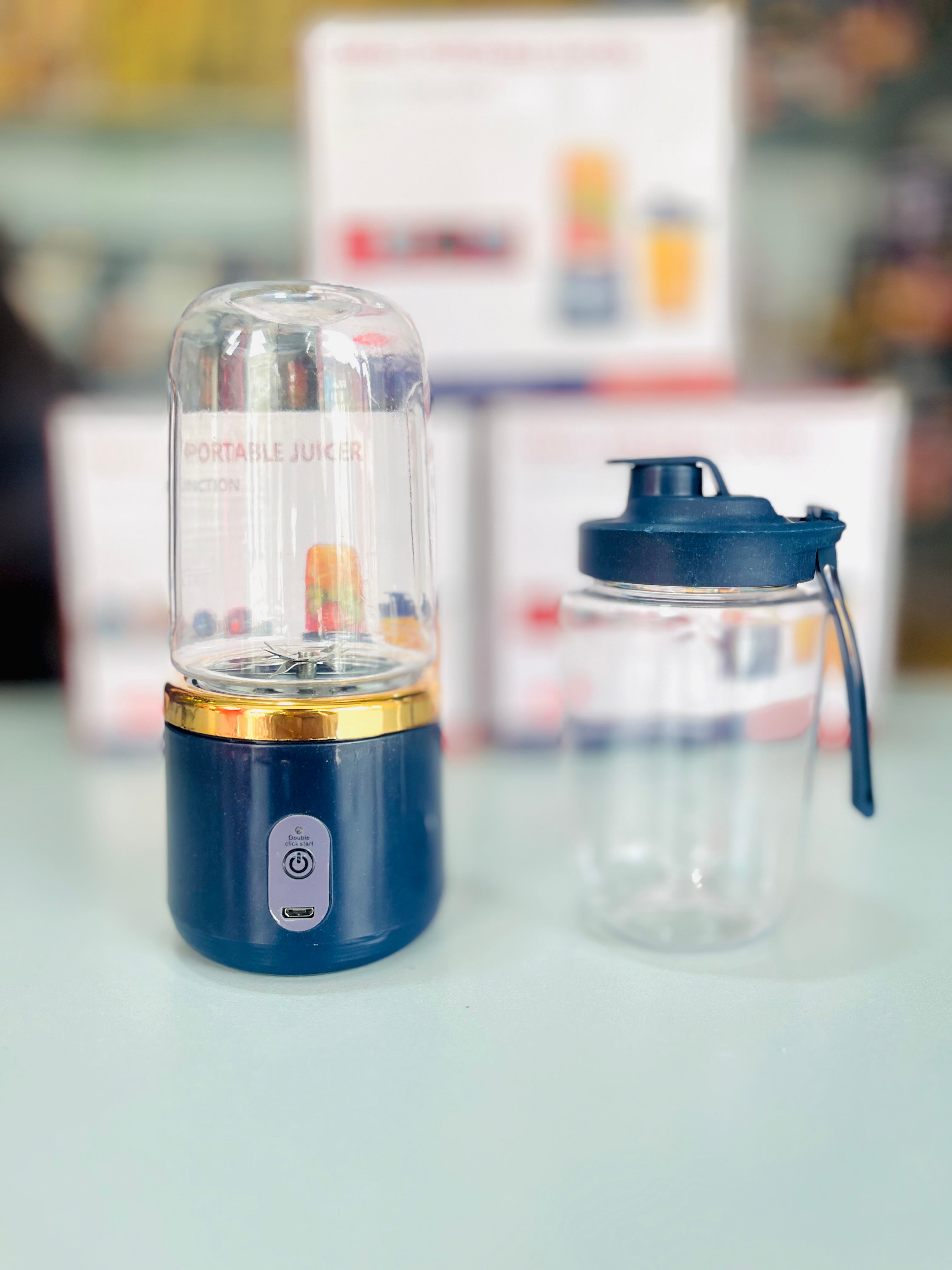 Mini Portable Juicer Blender | Rechargeable Personal Blender with 2 × 400ml Cups