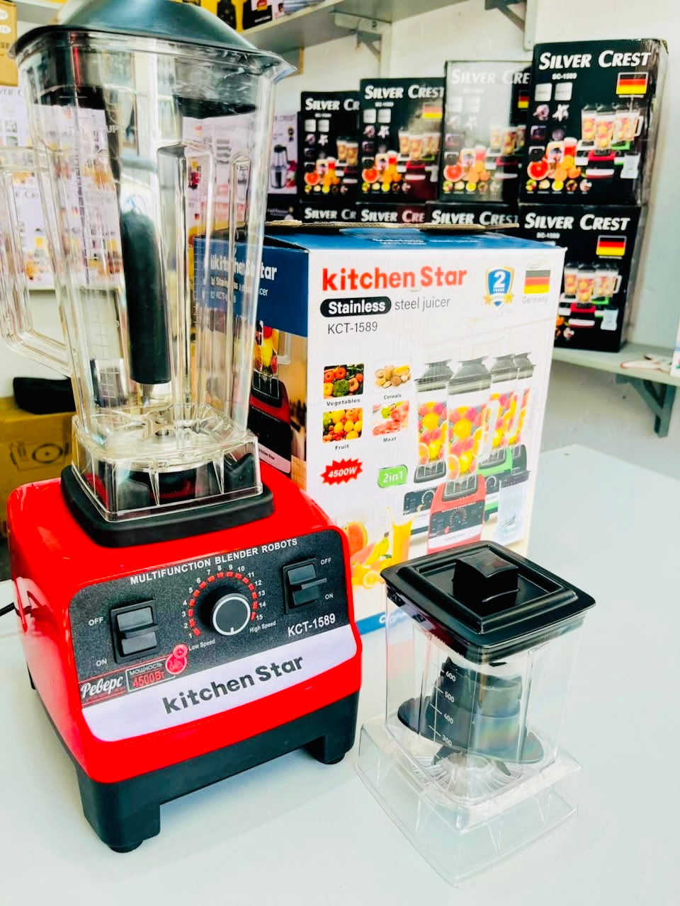 Kitchen Star 2-in-1 Blender & Juicer | Multi-Function Kitchen Blender | Powerful Food & Drink Processor