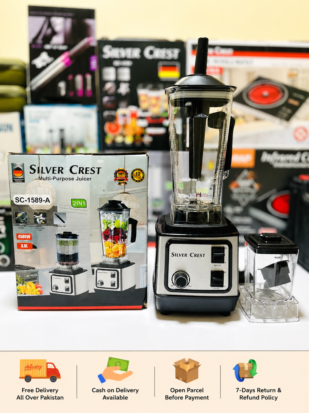 Silver crest 2-in-1 Blender Model SC-1589-A
