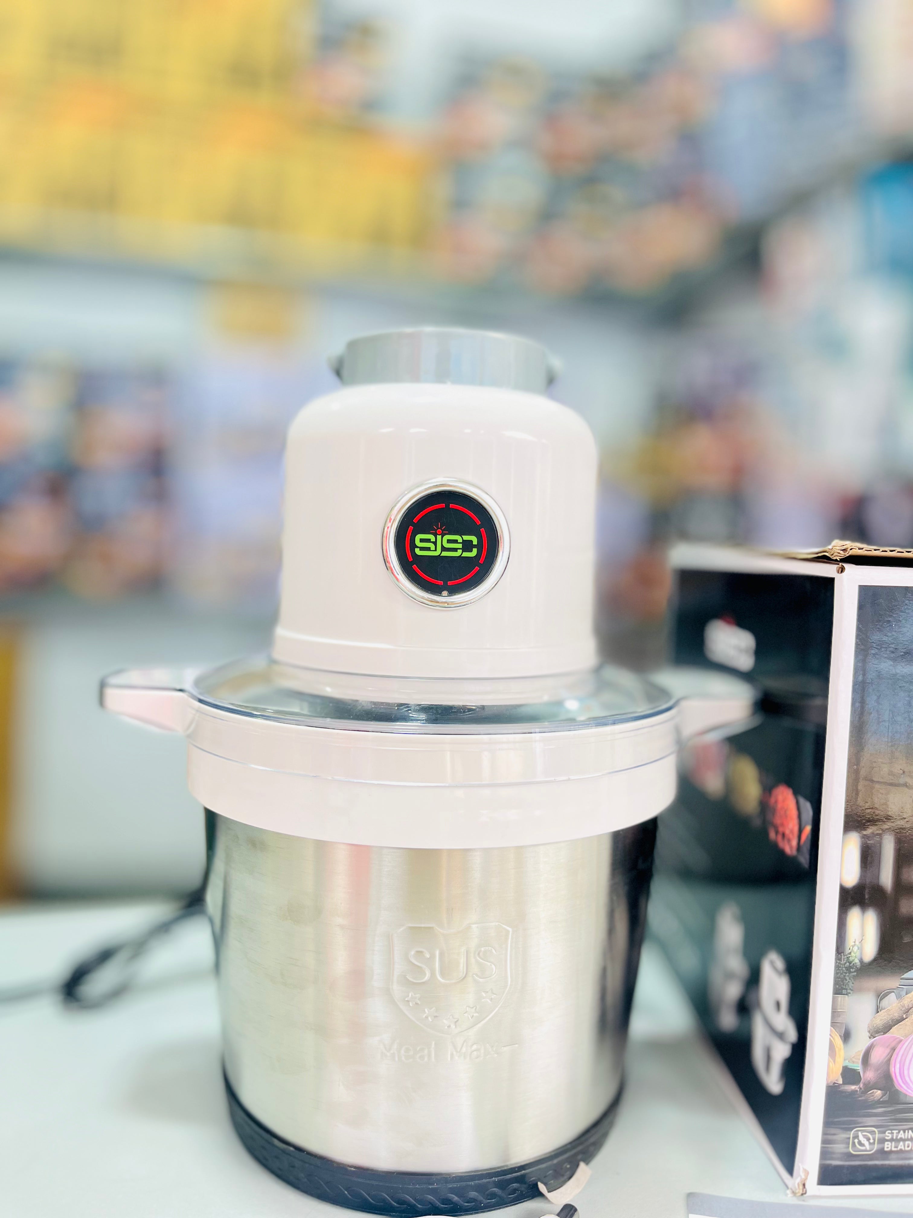 SJSC 8L Electric Meat Chopper – Stainless Steel Food Processor for Meat, Vegetables & More