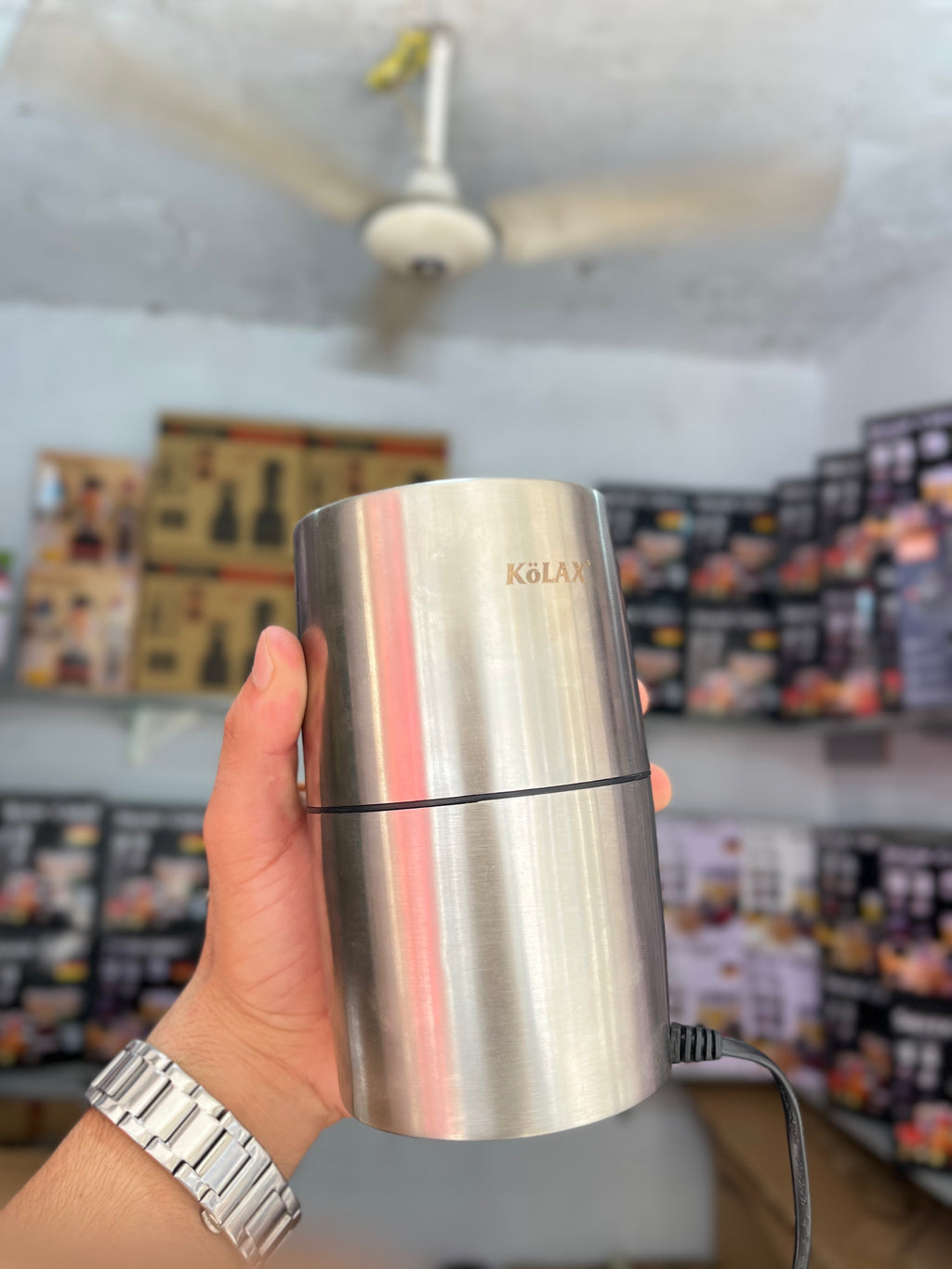 KÖLAX Electric Coffee & Spice Grinder – Stainless Steel Coffee Bean, Dry Spice & Herb Grinder | Powerful Motor | One-Touch Operation