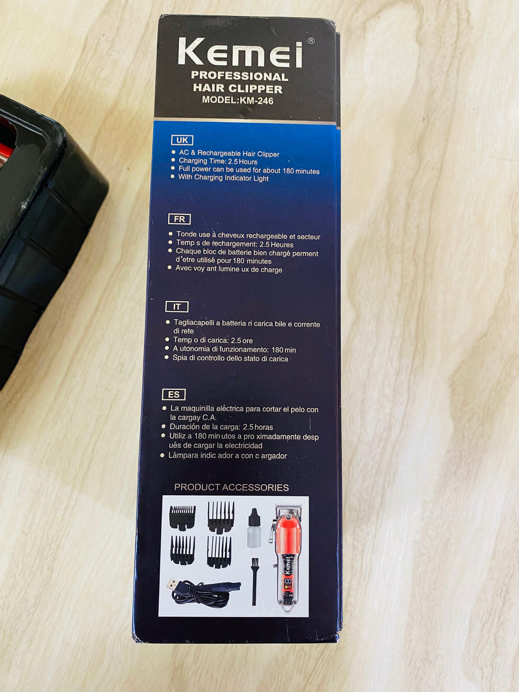Kemei KM-246 heavy Duty Trimmer Rechargeable Shaver Beard trimmer Professional Hair Trimmer Cordless Oil head Men Hair Cutting Machine Beard razor