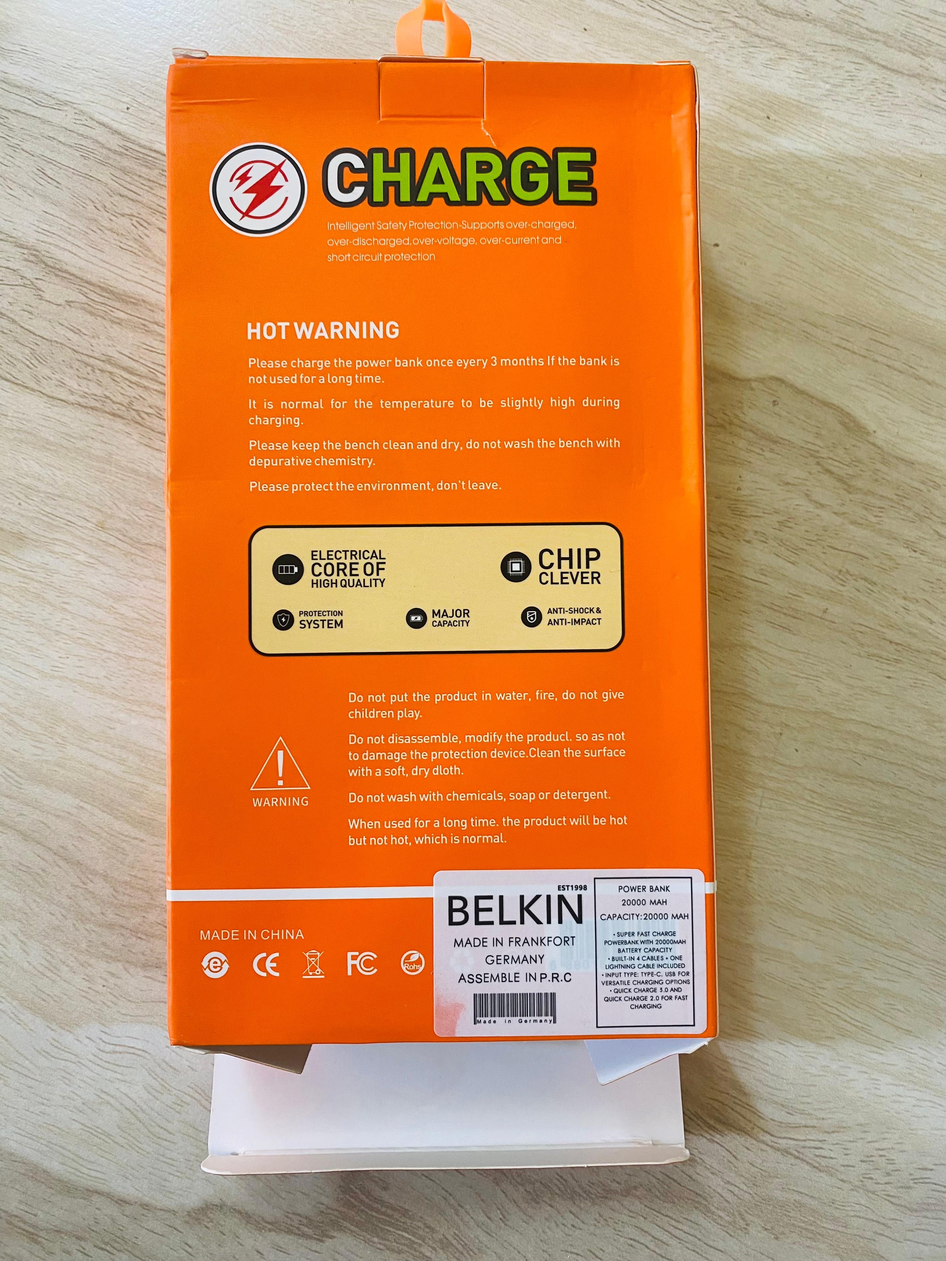 German Amazon Lot 20000 MAh Power Bank With PD super Fast Option