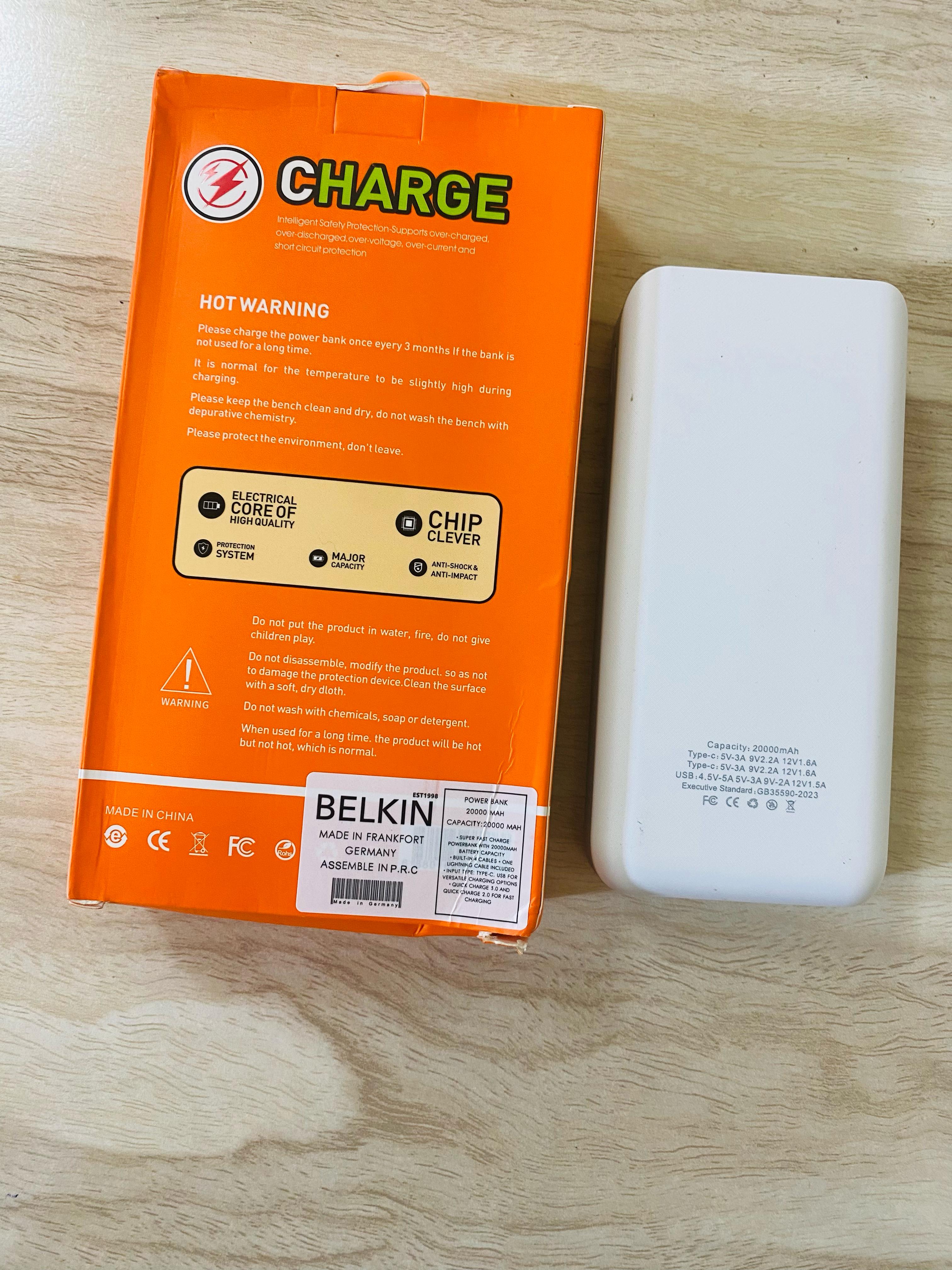 German Amazon Lot 20000 MAh Power Bank With PD super Fast Option