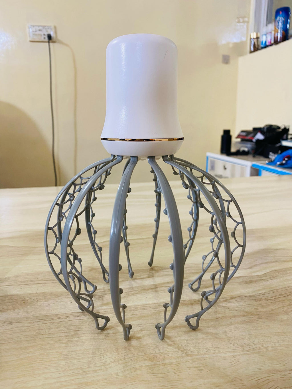 Electric Scalp Massager-Head Massager With 4 Kneading Massage Heads Portable- Handheld Body Massager-Portable Rechargeable Head Massager-Gifts For Ladies And Men- Scalp Stress Relax-Prevent Hair Loss-Body Massager Head Scalp Massager Rechargeable 3D Po