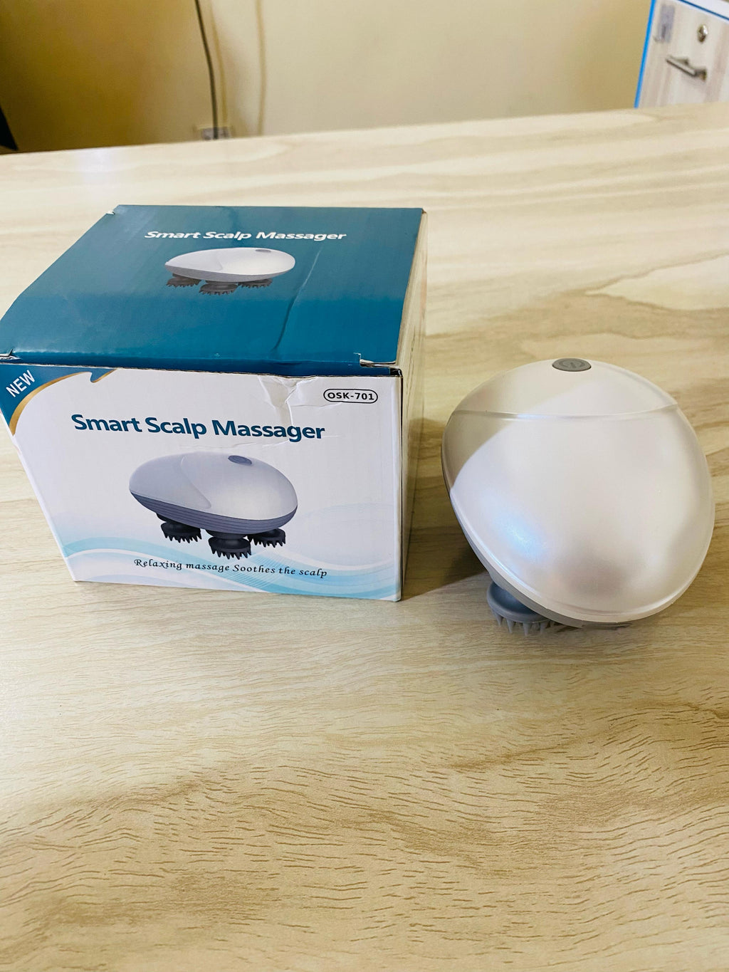 Electric Scalp Massager-Head Massager With 4 Kneading Massage Heads Portable- Handheld Body Massager-Portable Rechargeable Head Massager-Gifts For Ladies And Men- Scalp Stress Relax-Prevent Hair Loss-Body Massager Head Scalp Massager Rechargeable 3D Po