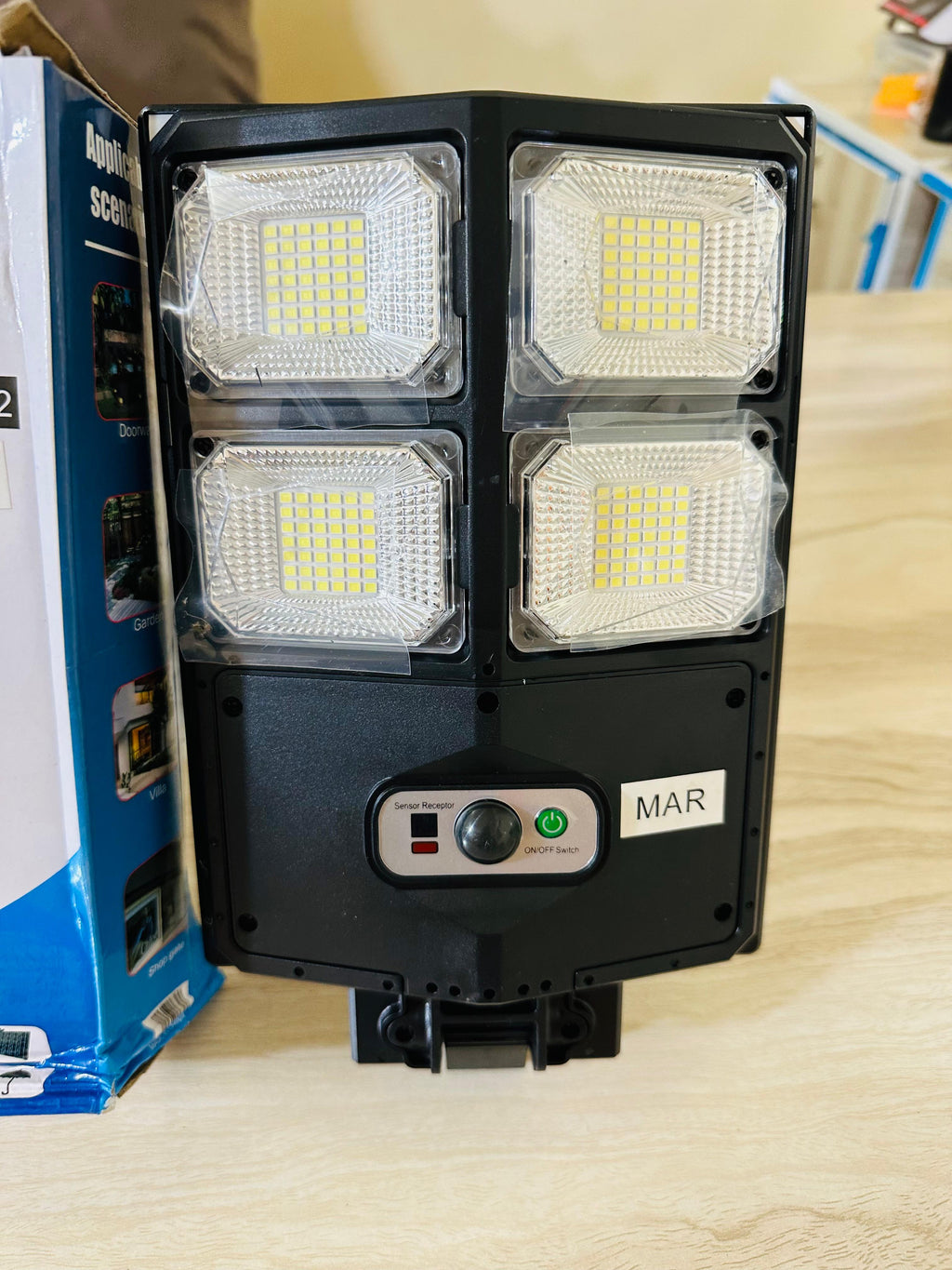 Solar rechargeable Street light , Sensor option and Remote Control