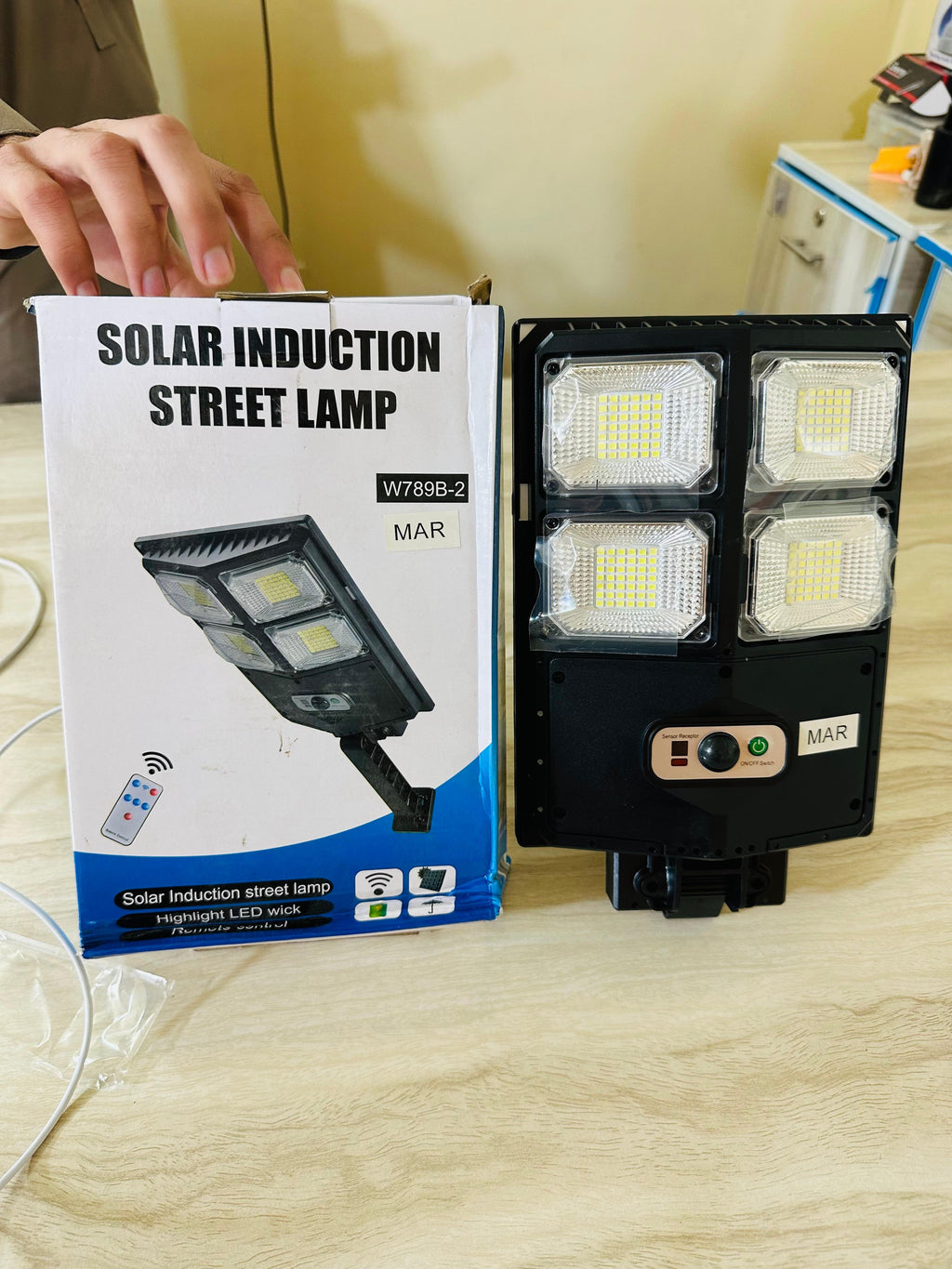 Solar rechargeable Street light , Sensor option and Remote Control