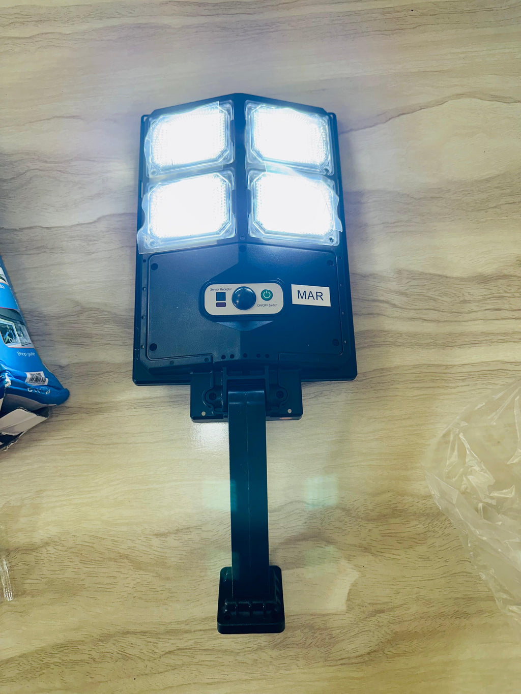 Solar rechargeable Street light , Sensor option and Remote Control