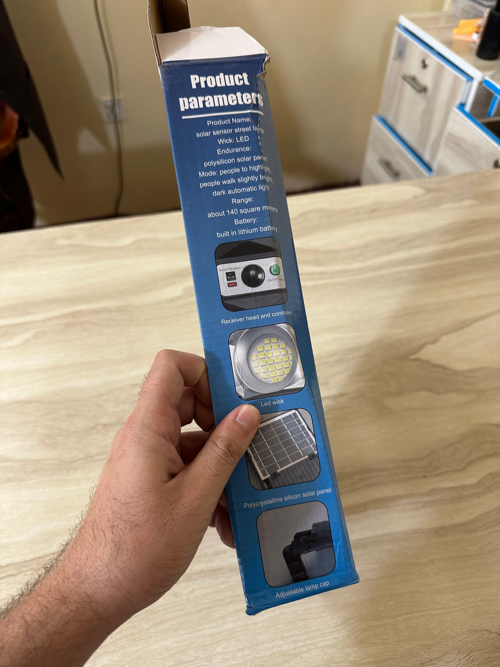Solar Rechargeable Street Light with built in Solar , Remote Included