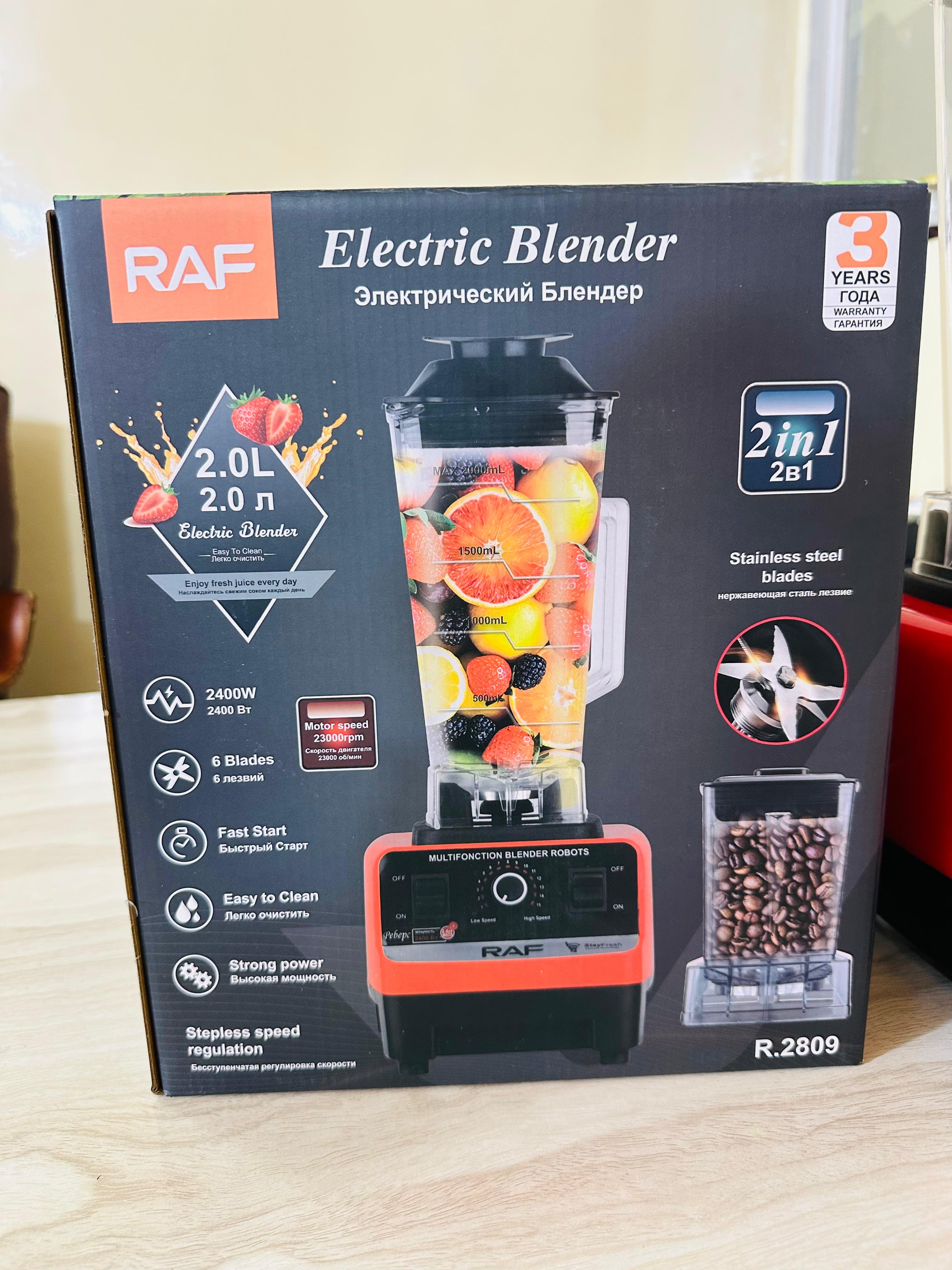 RAF 2 in 1 Juicer Blender 100% original with 3 years international warranty