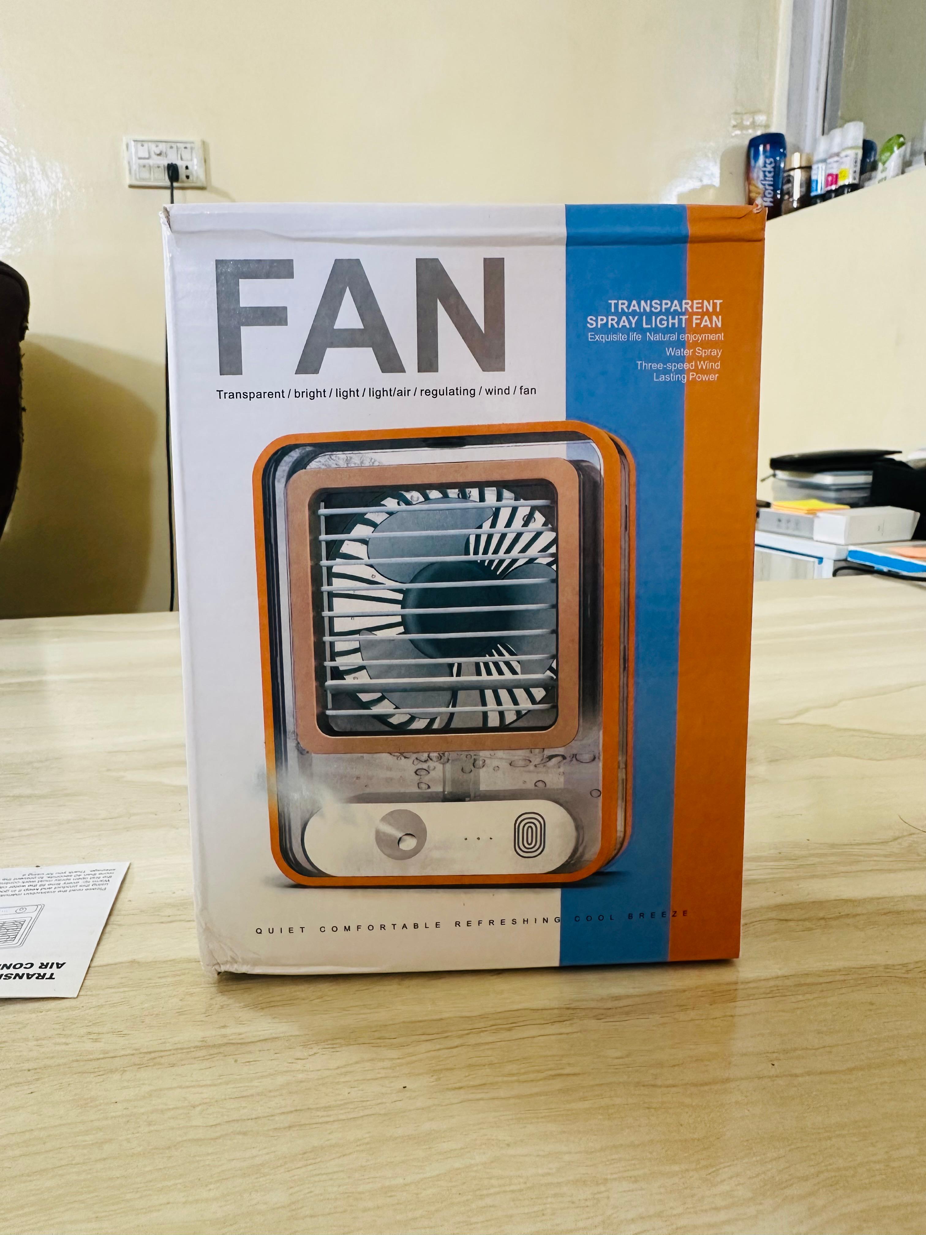 Mini Rechargeable Air Cooler with water tank and lights