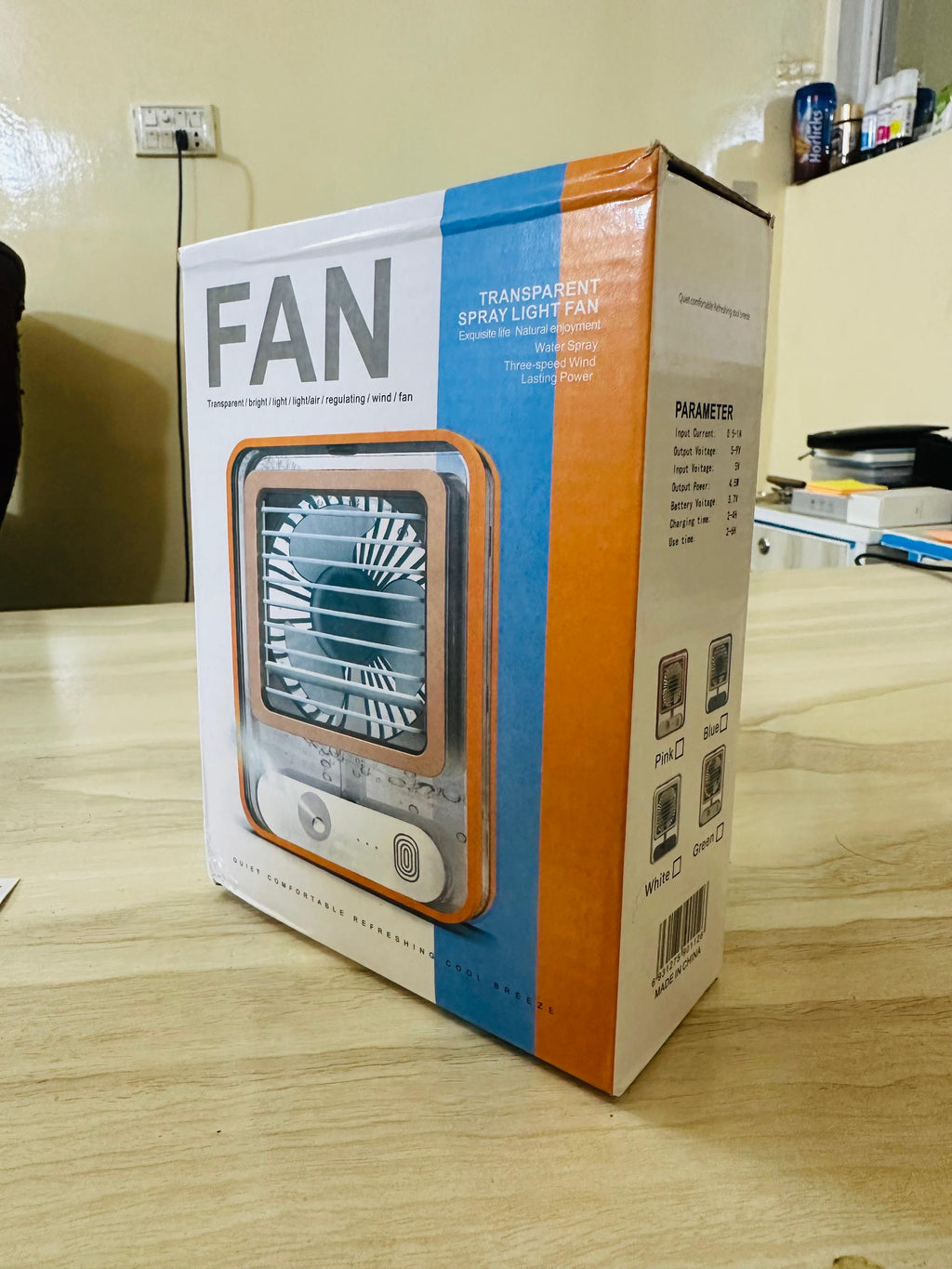 Mini Rechargeable Air Cooler with water tank and lights