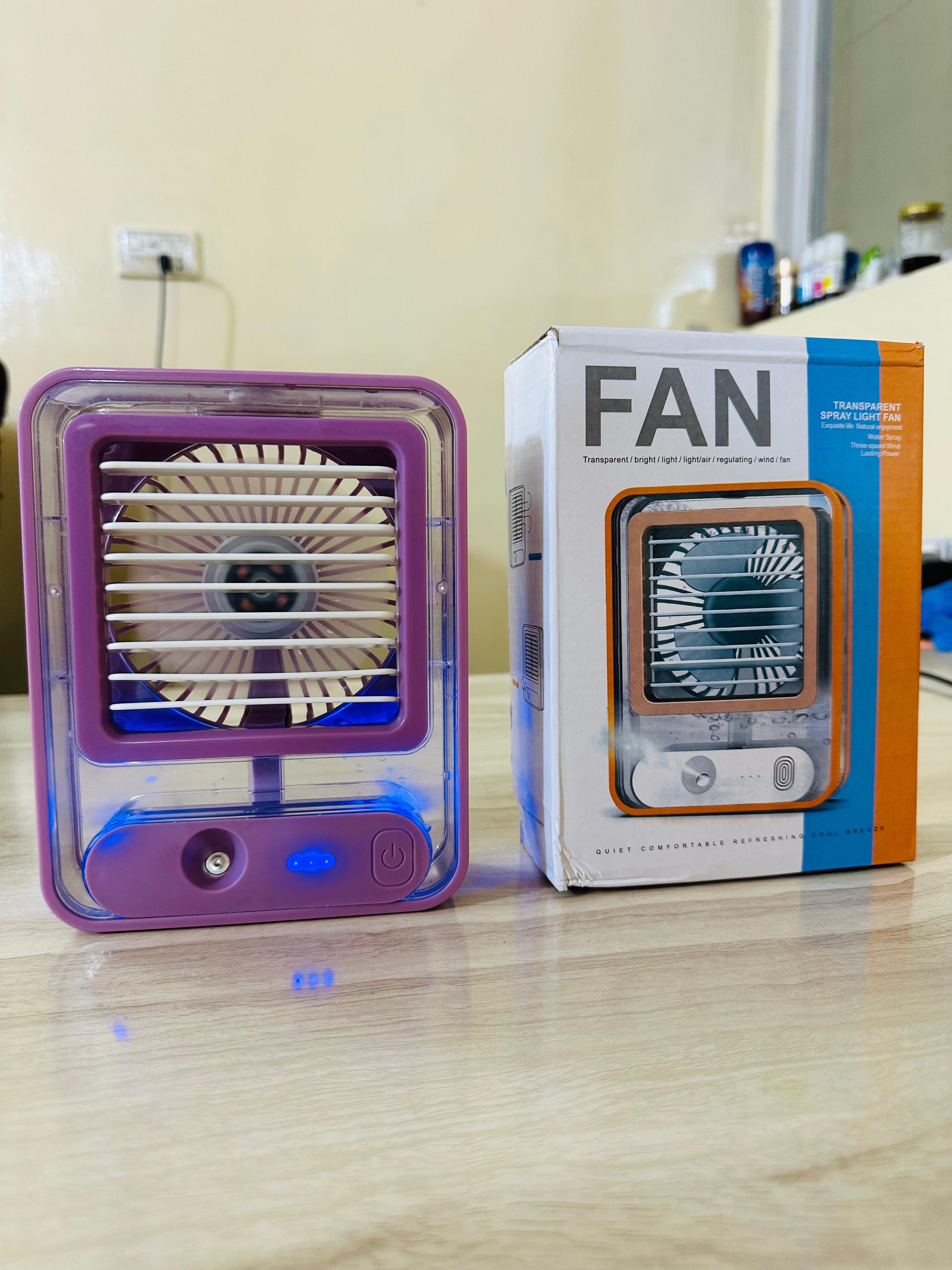 Mini Rechargeable Air Cooler with water tank and lights