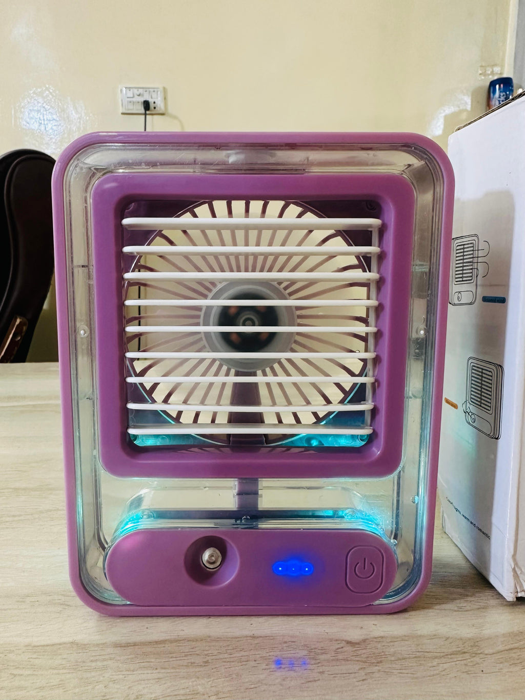 Mini Rechargeable Air Cooler with water tank and lights