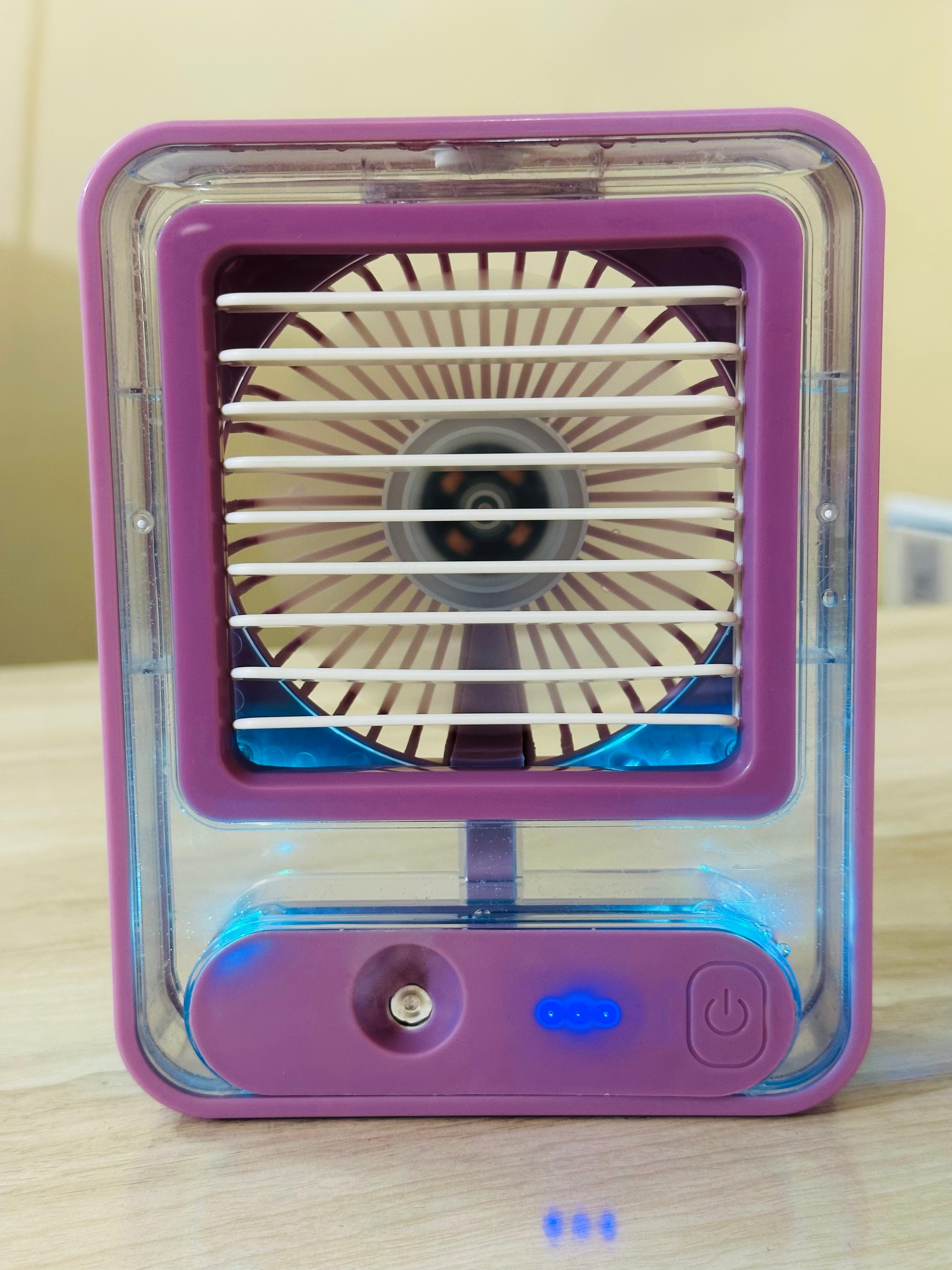 Mini Rechargeable Air Cooler with water tank and lights