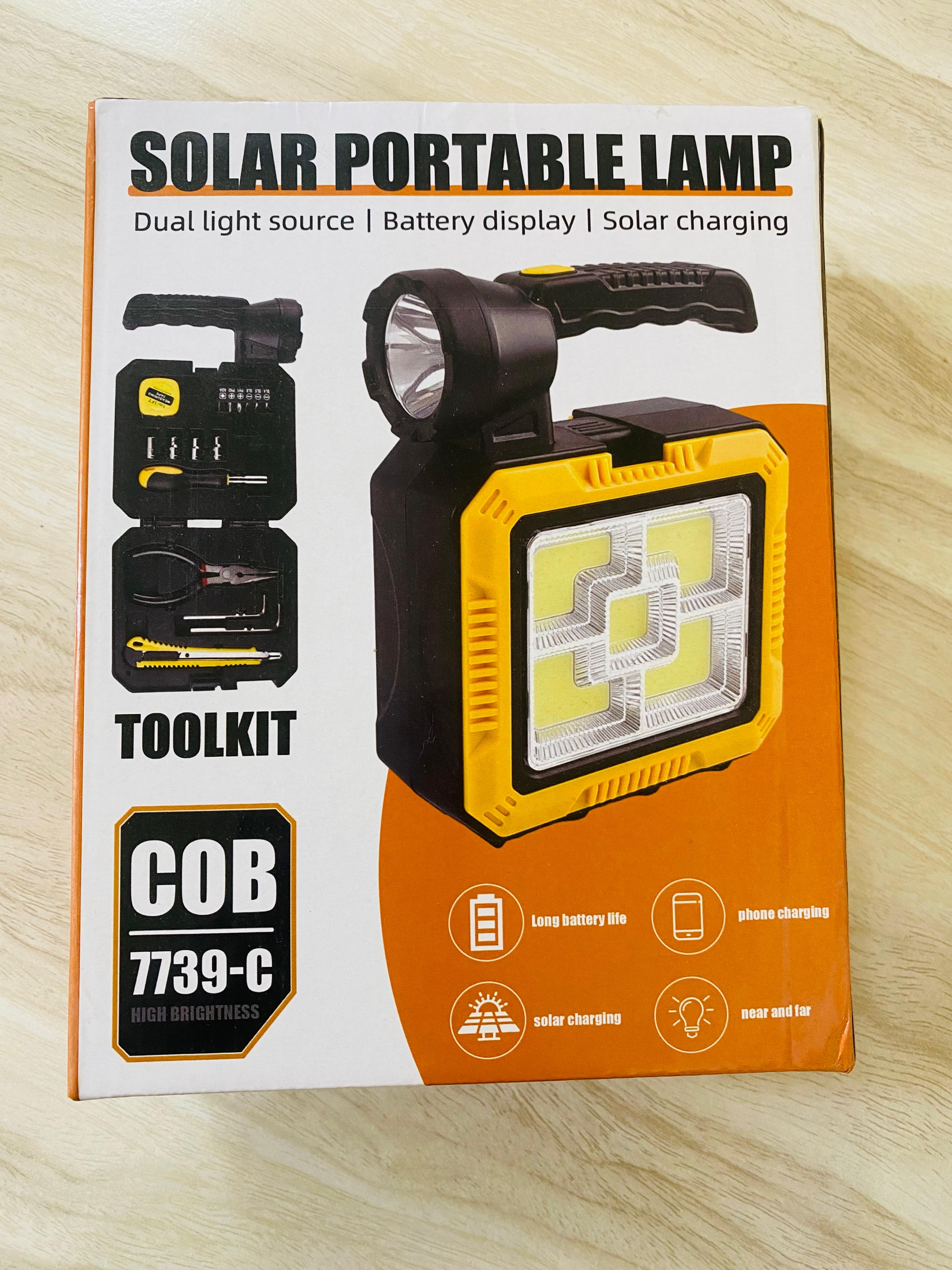 Solar Portable Lamp with Toolkit - Lot Imported