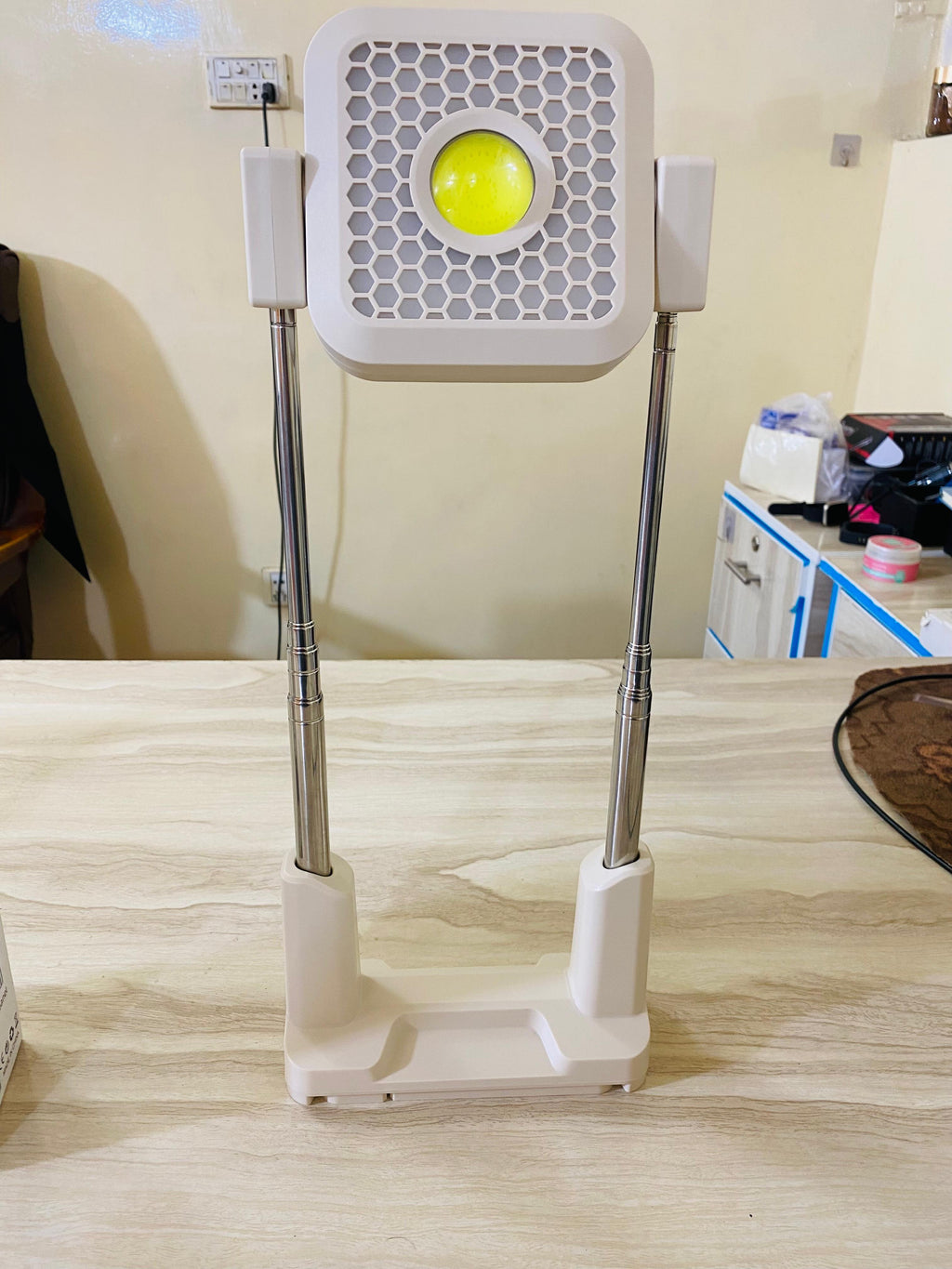LED Work Light Rechargeable Flashlight, Tool Gifts for Men Him Husband, Mechanic Torch Grill Light Foldable Inspection Lamp with Magnetic Base 5 Modes 360° Rotate for Car Emergency