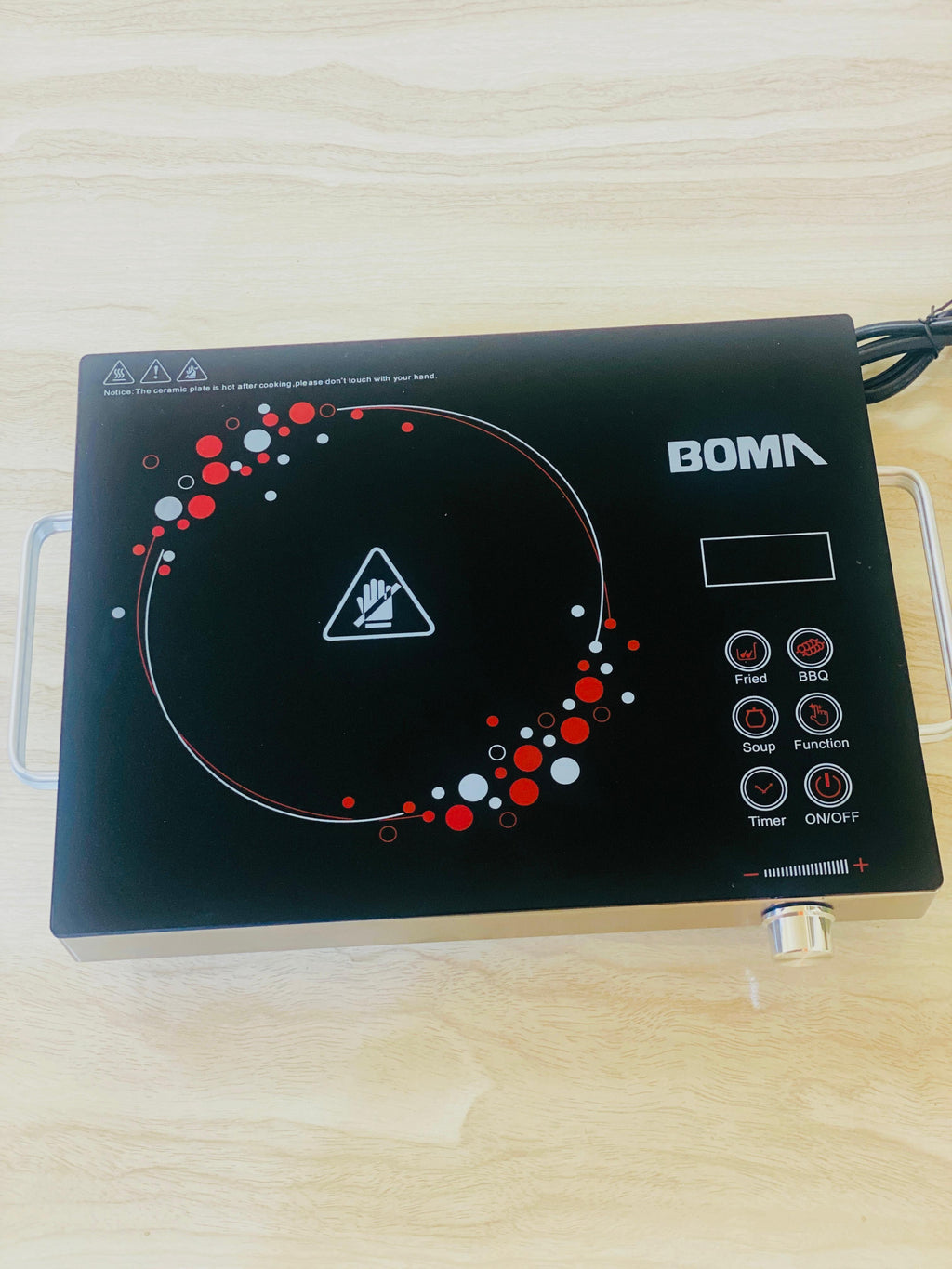 Boma Electric Stove /2500 W Model Bm-15 infrared Cooker Hot Plate Induction Cooker Touch panel Effective and constant temperature control Smart Cooking Safe and Energy Saving Easy to clean for small family , hostel and office use