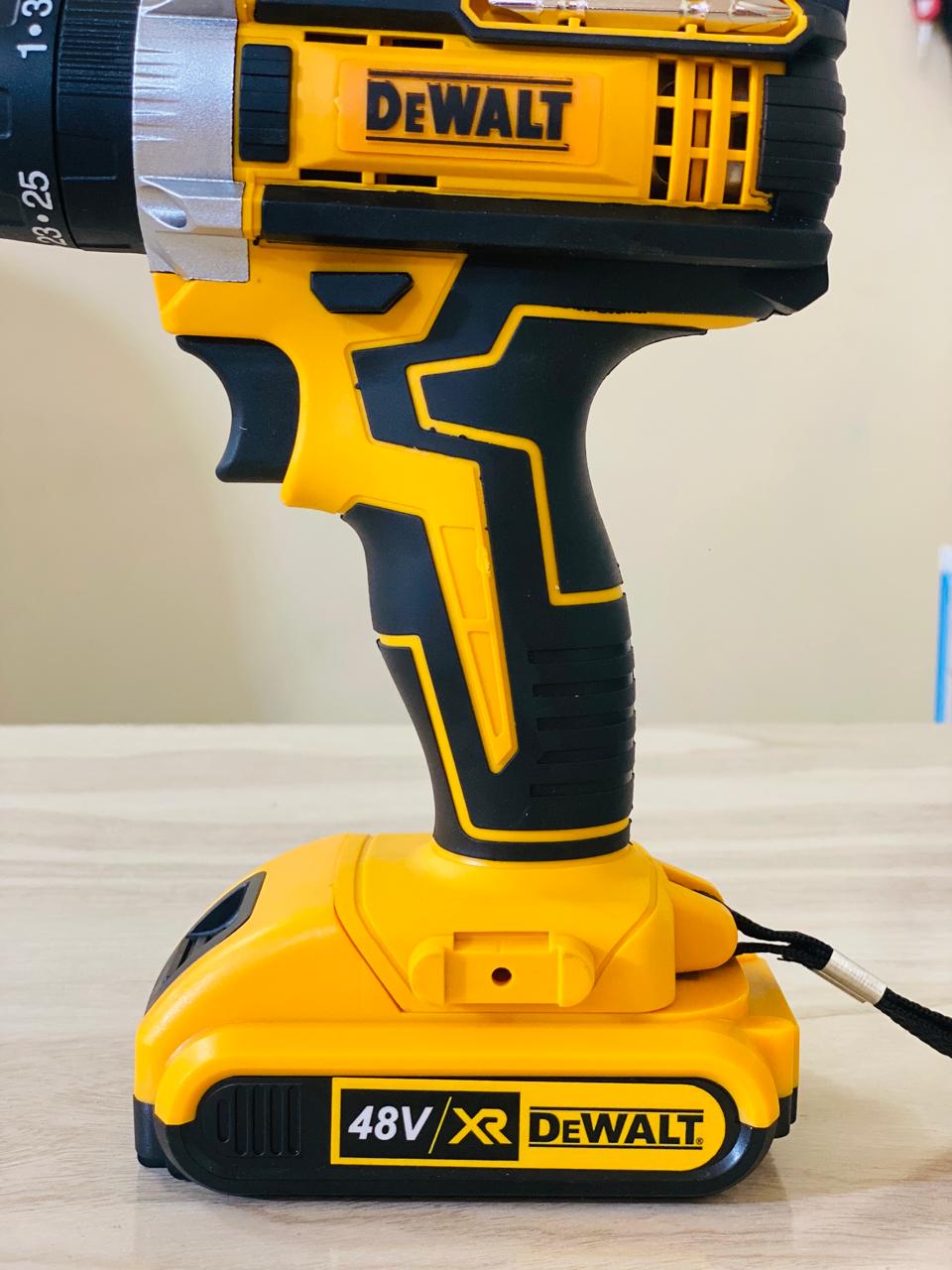 Dewalt 48V Cordless Drill with Hammer 3 function Drill with double lithium battries