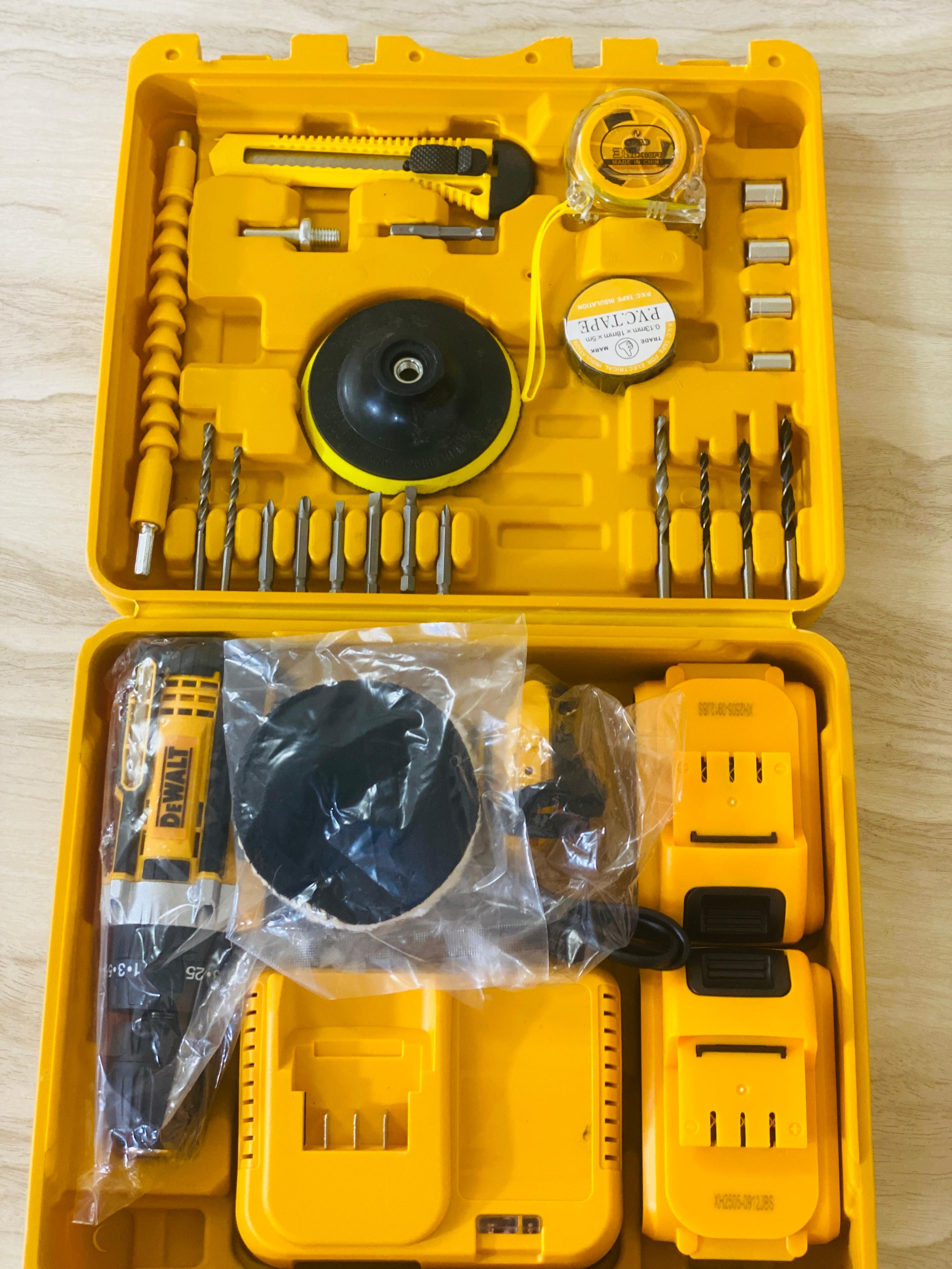DEWALT Multi-Piece Cordless Drill Kit with Car Polisher