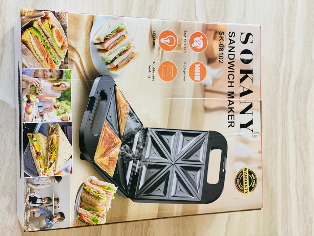 SOKANY SK-08102 Sandich Maker With Non-Stick Coated Heating