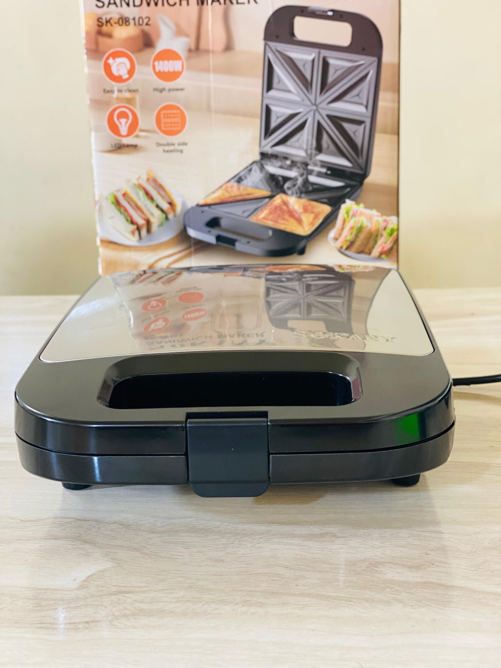 SOKANY SK-08102 Sandich Maker With Non-Stick Coated Heating