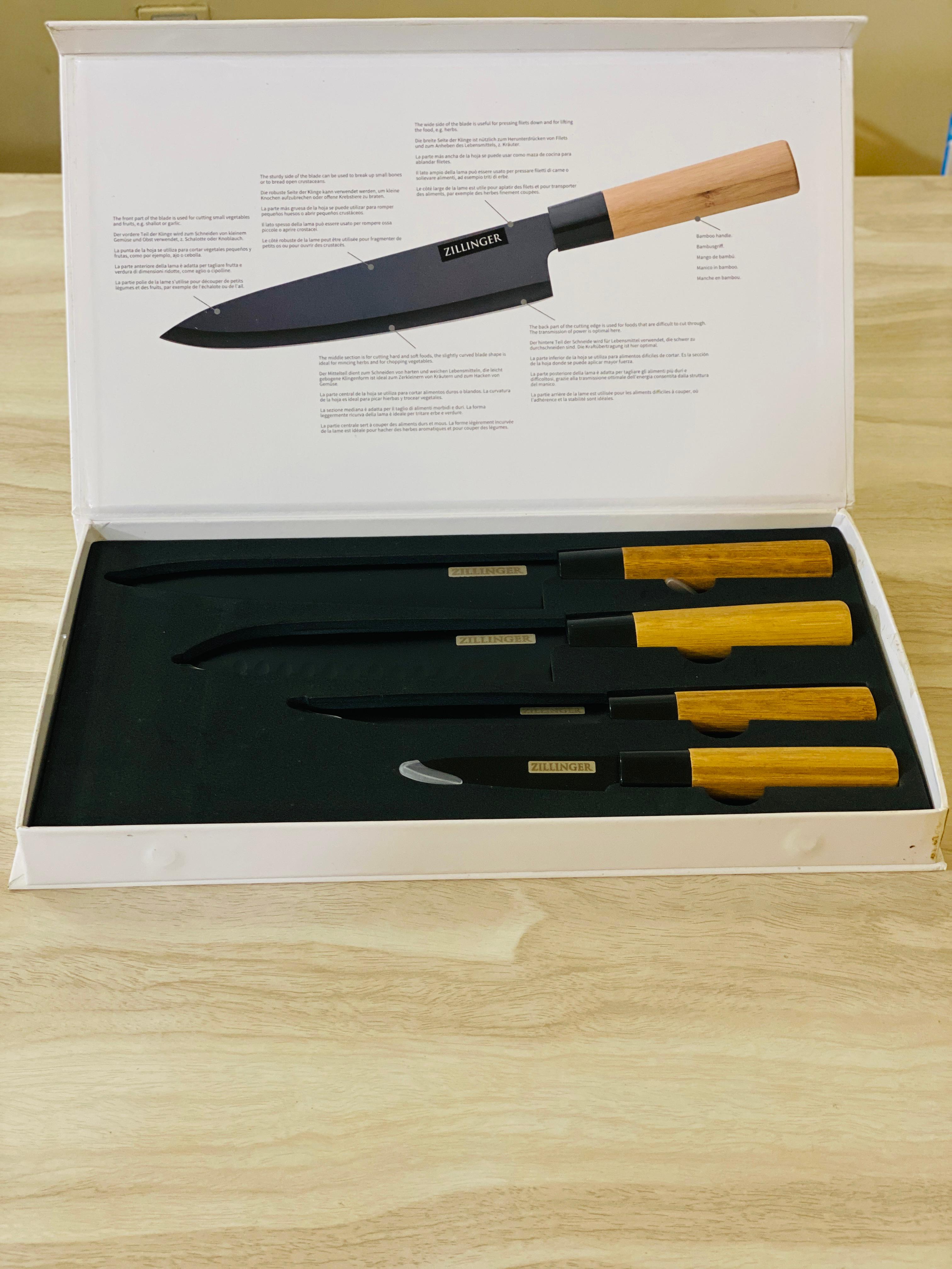 ZILLINGER Japanese Knife Set - 4 Pcs