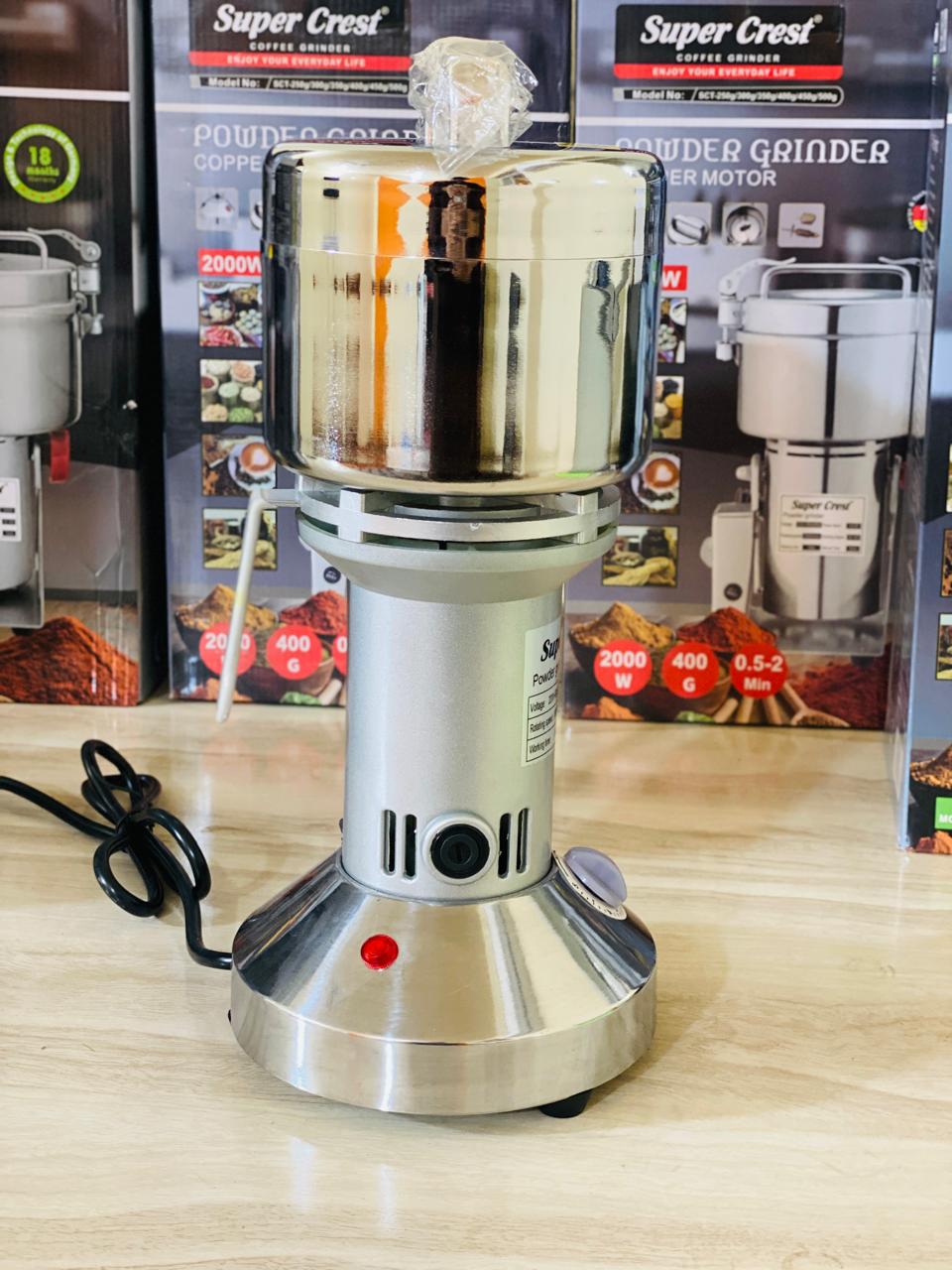 Super Crest Electric Powerful Powder Grinder and Cereal Grinder 250g All Metal
