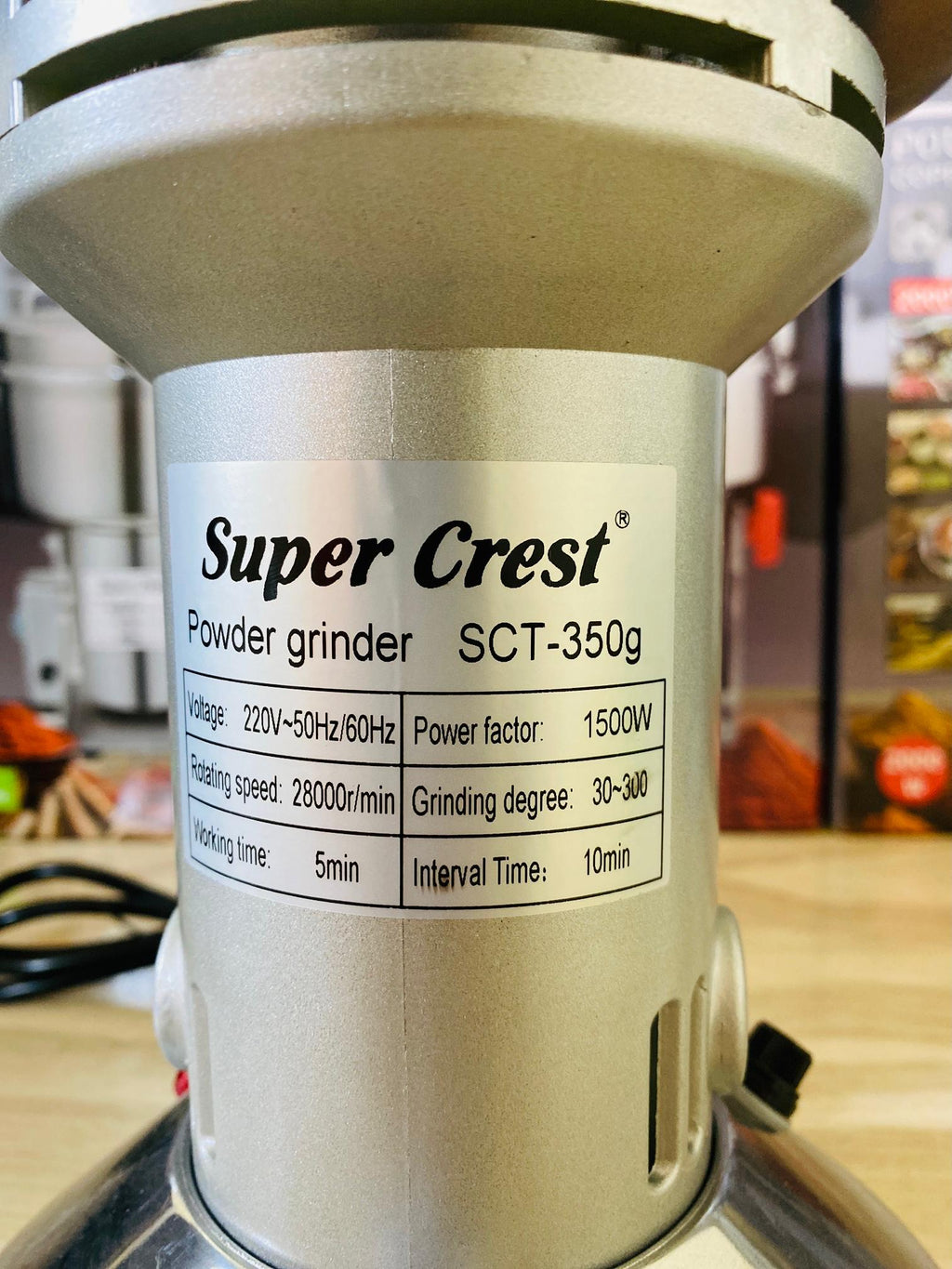 Super Crest 350g Powder Grinder | Atta Chakki 1500W