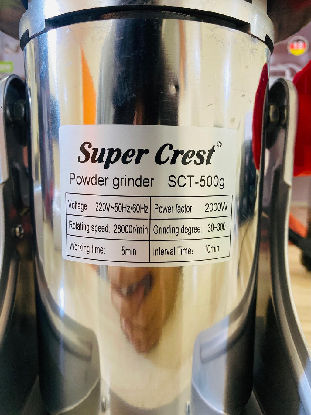 Original Germany commercial super crest masala grinder 500g