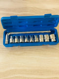 10Pcs L Shaped Handle Chrome Vanadium Socket Wrench Spanner Set With Box Spanner
