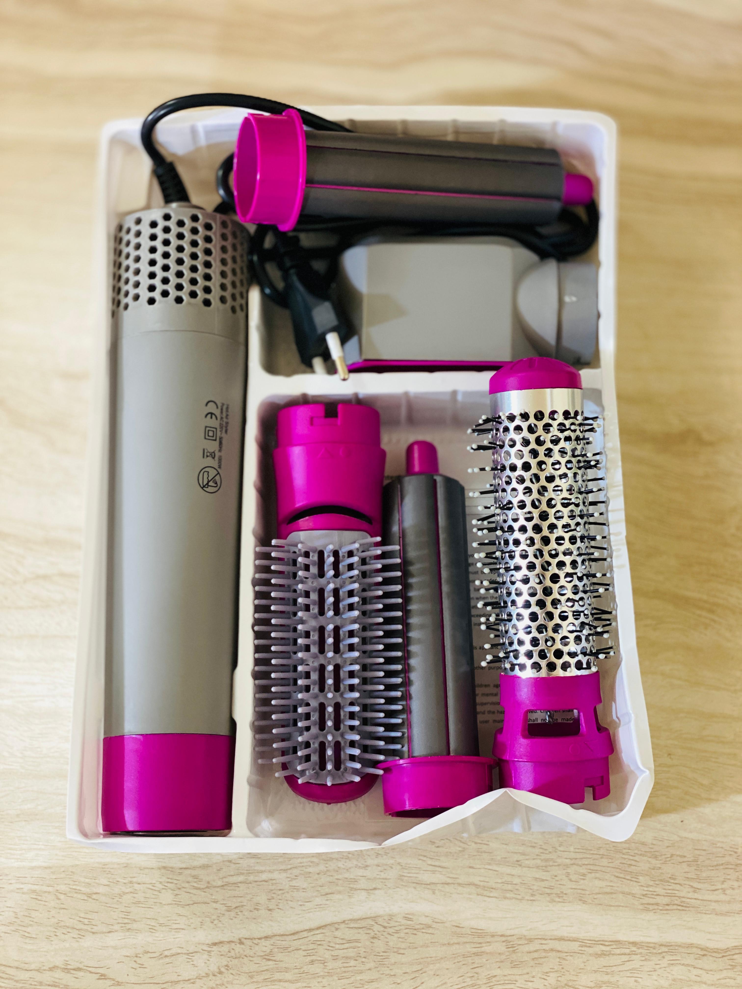 5 in 1 Professional Hair Straightener, Styler, Dryer, Curler, Hot Air Comb