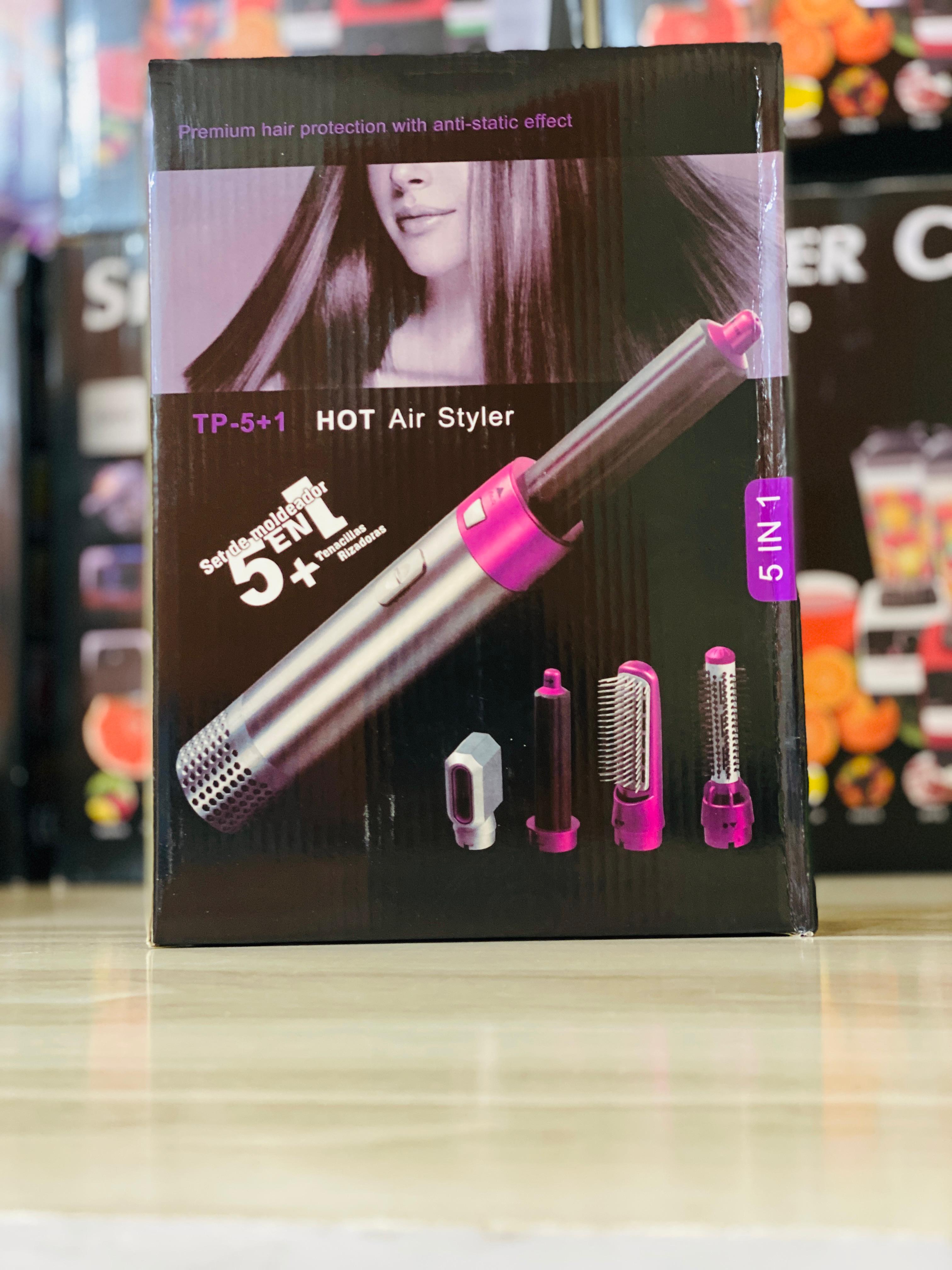 5 in 1 Professional Hair Straightener, Styler, Dryer, Curler, Hot Air Comb