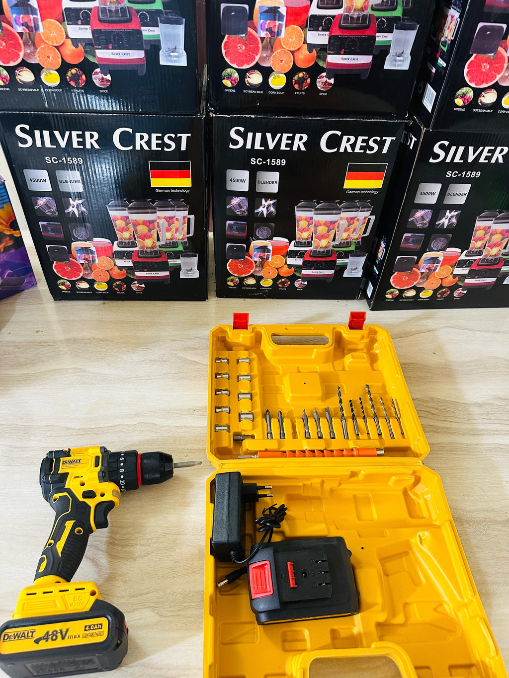 100% Original BRUSHLESS DEWALT 36V XR Drill Machine – Dual Battery & Full Toolkit