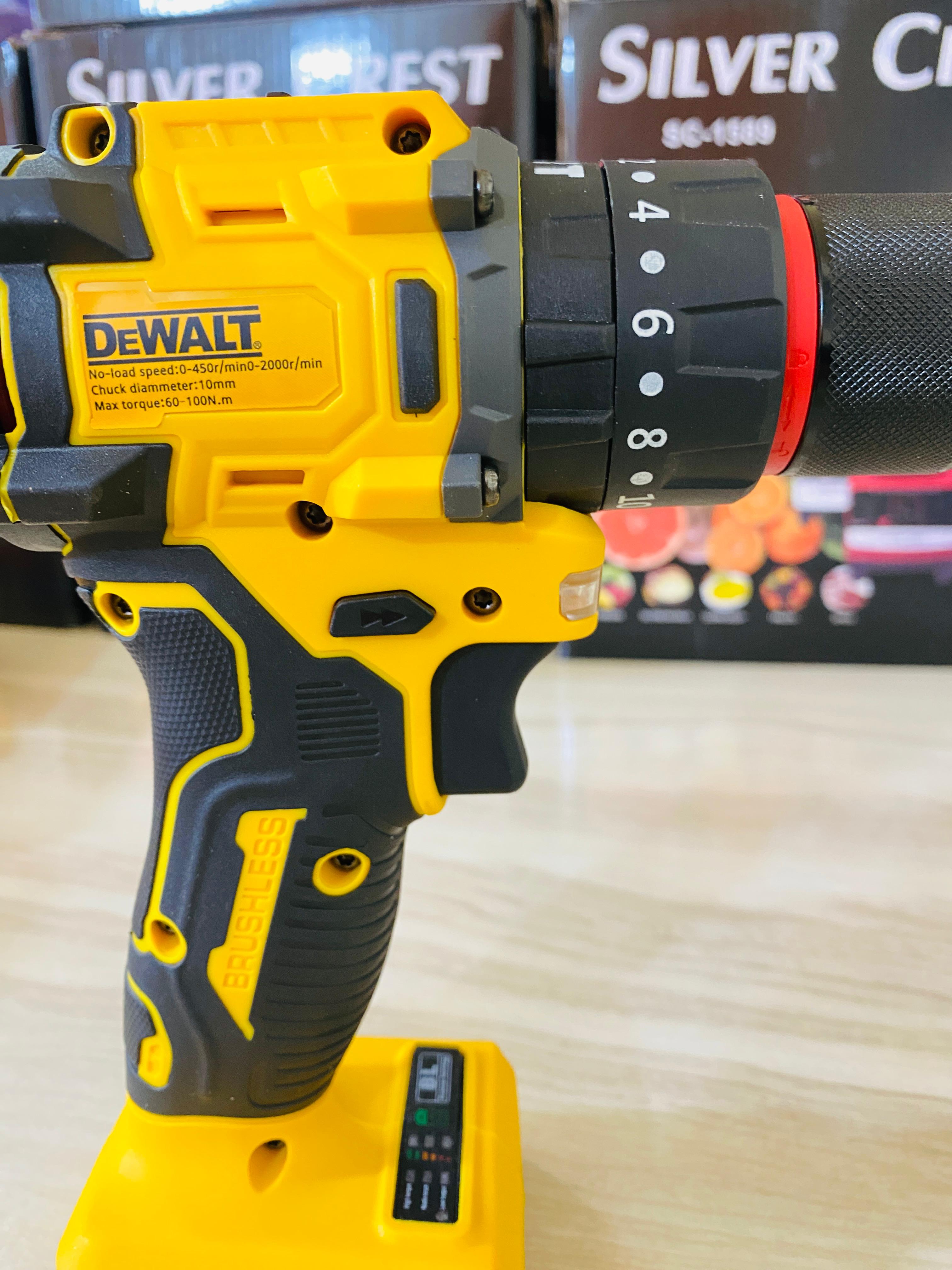 100% Original BRUSHLESS DEWALT 36V XR Drill Machine – Dual Battery & Full Toolkit
